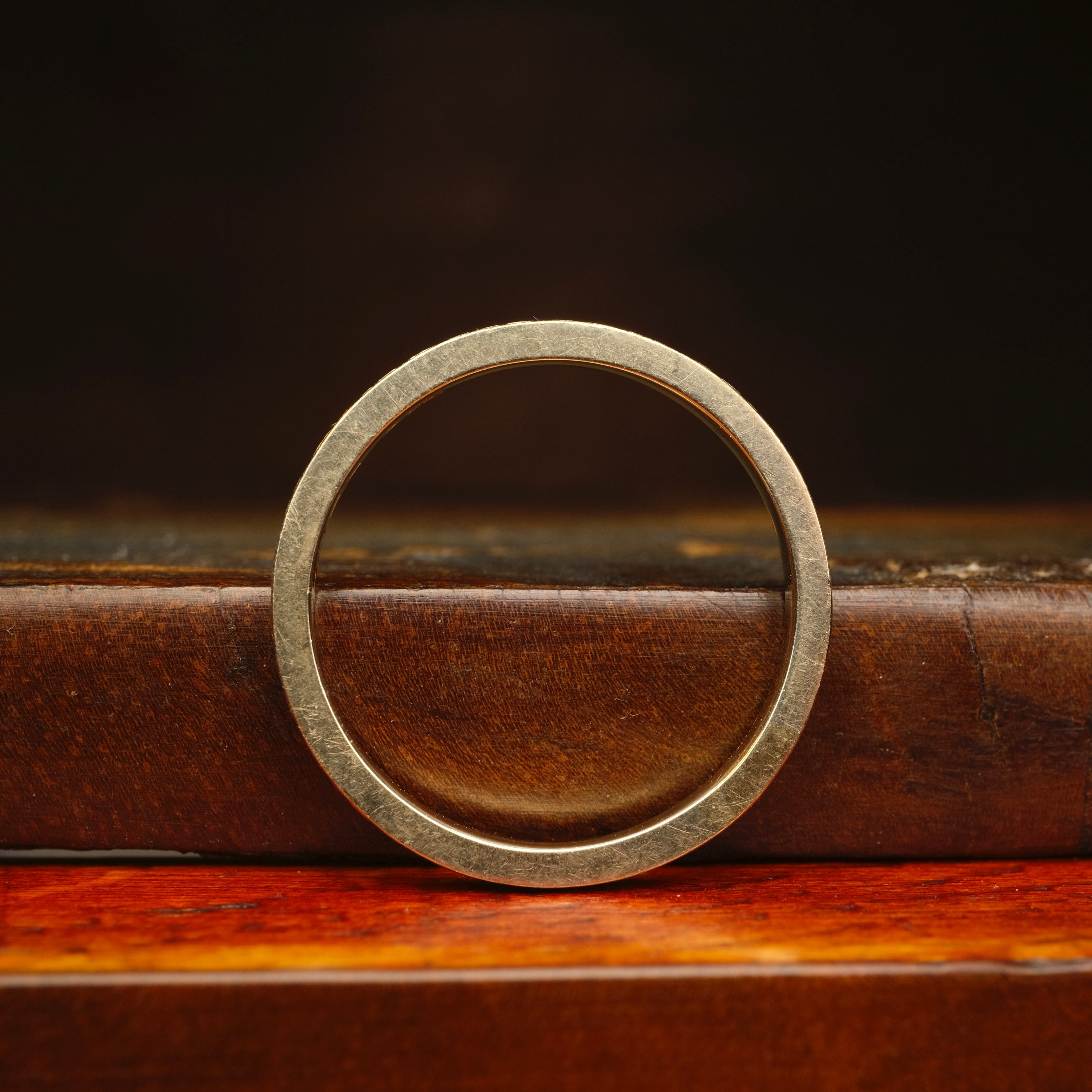 Original Art Deco 18ct Gold, Orange Blossom Engraved Wedding Band Ring