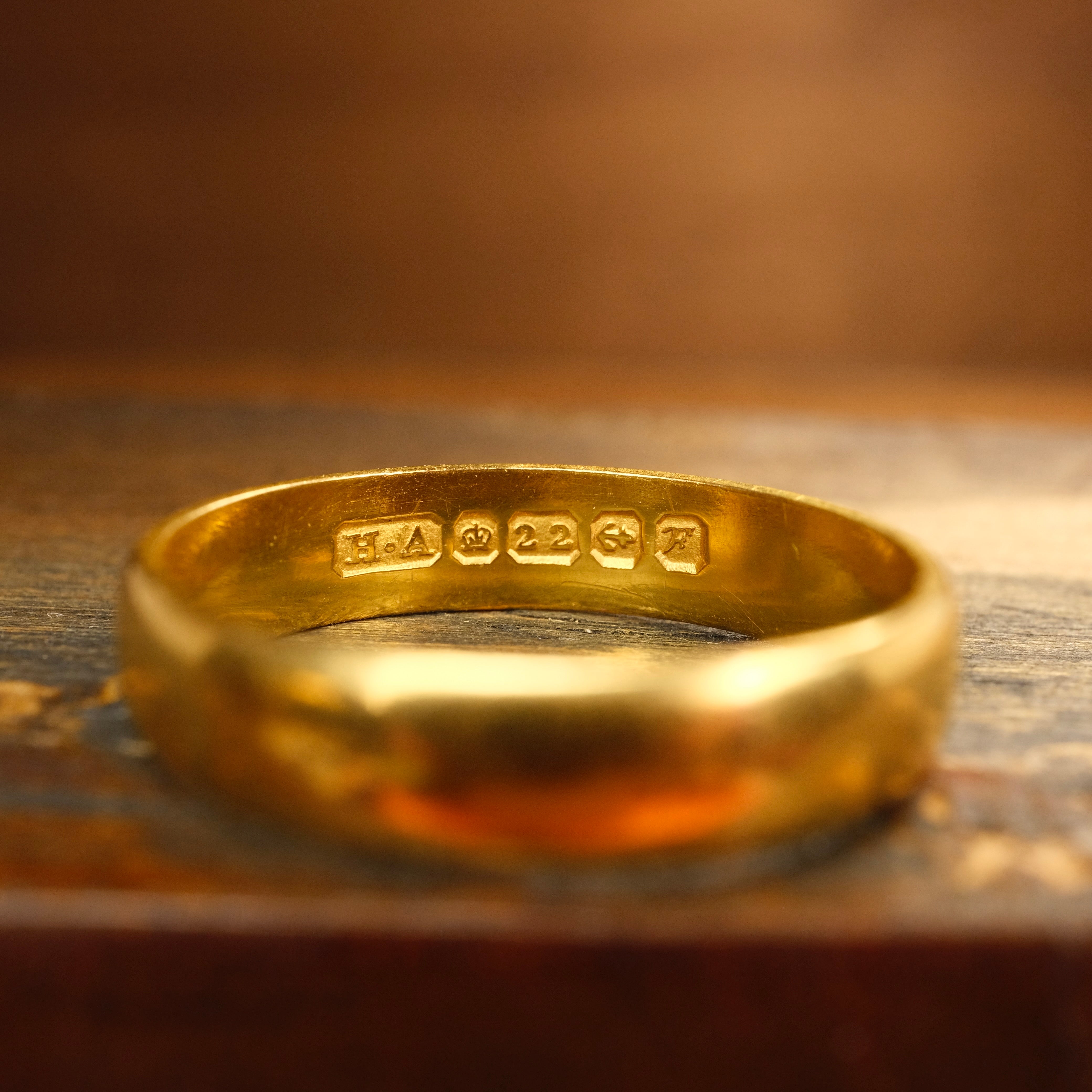 Vintage, 1950's, 22ct Gold Band Ring