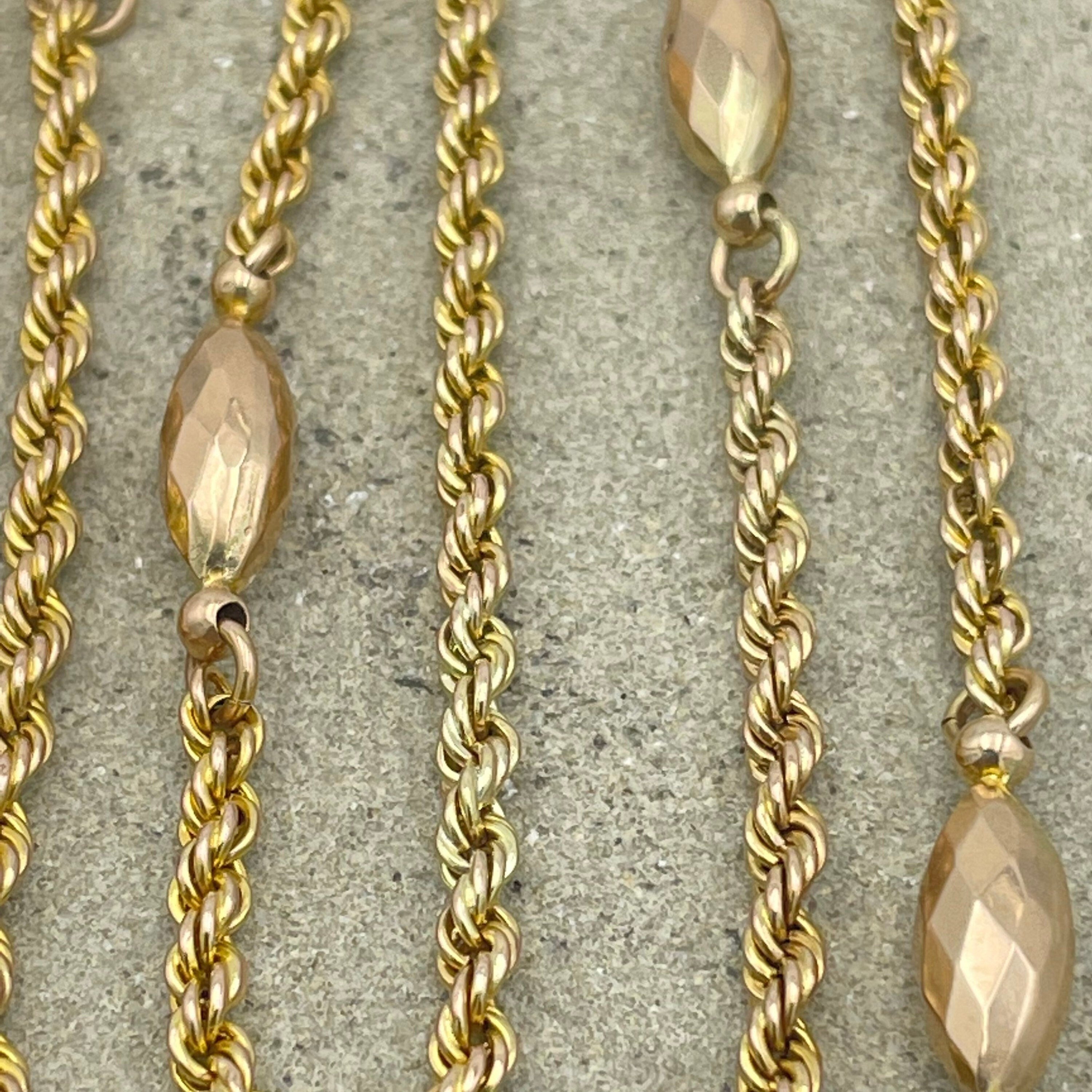Victorian 9k gold longuard chain