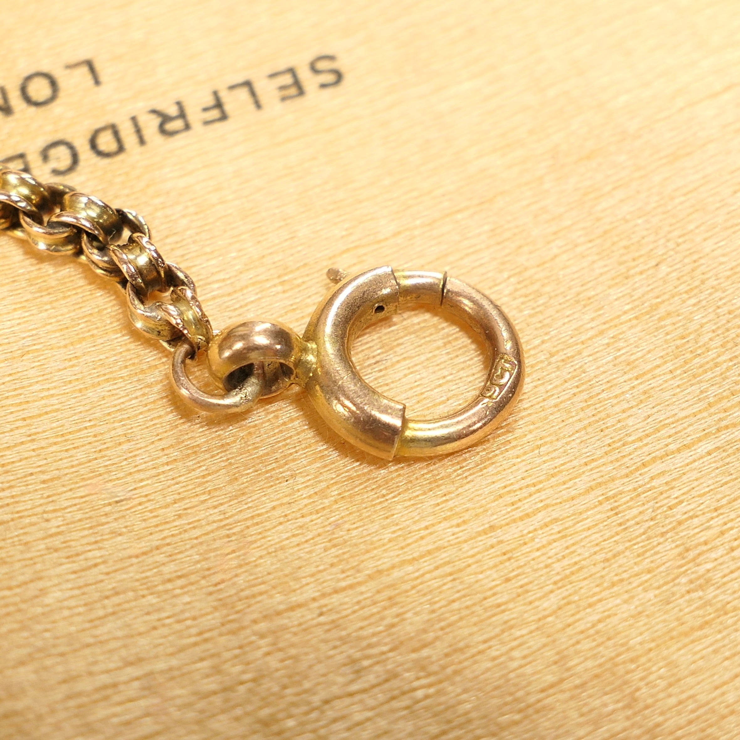 Vintage rolo chain with chunky bolt ring clasp