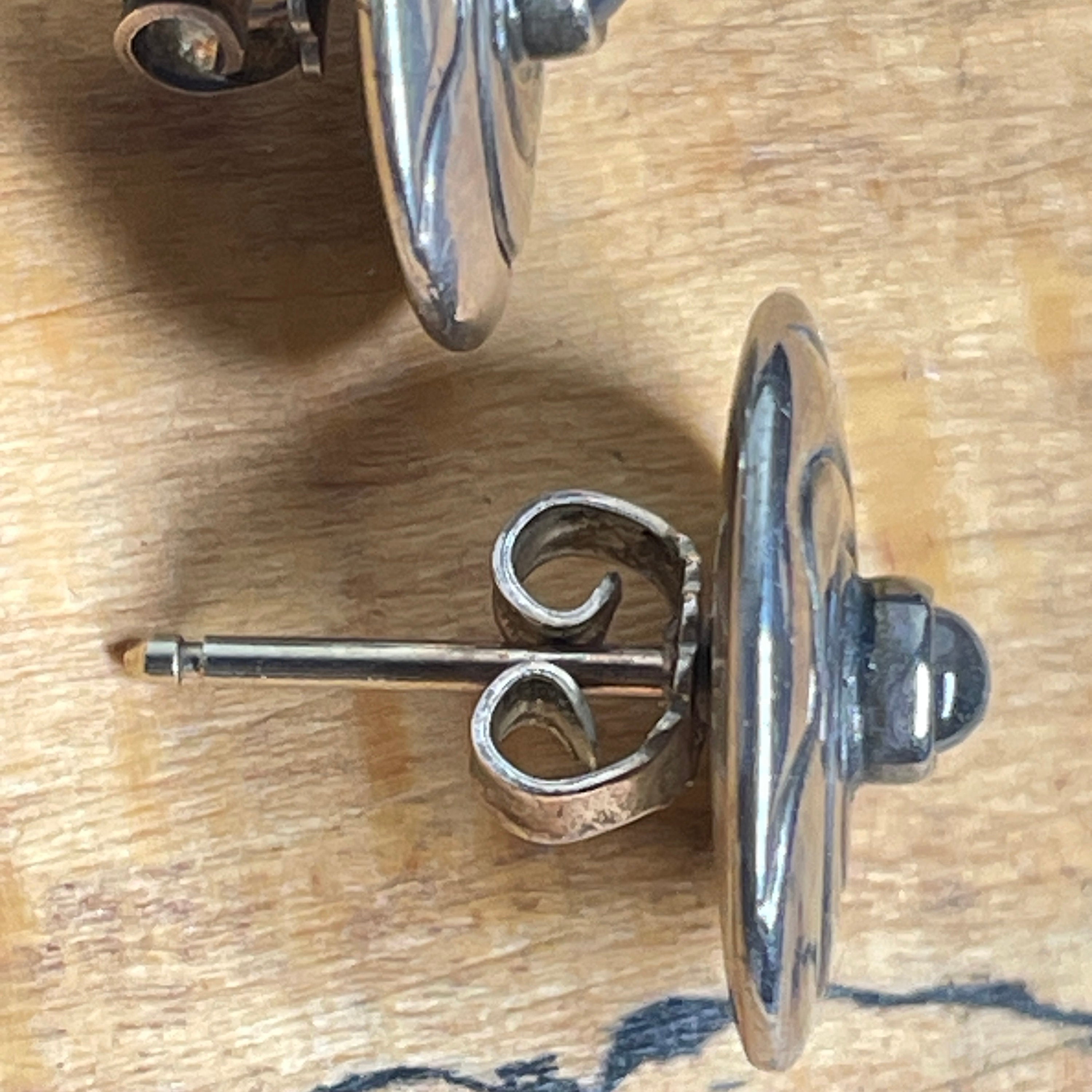 Vintage Georg Jensen, Sterling Silver & Moonstone ,stud earrings, 403A, Ole Kortzau