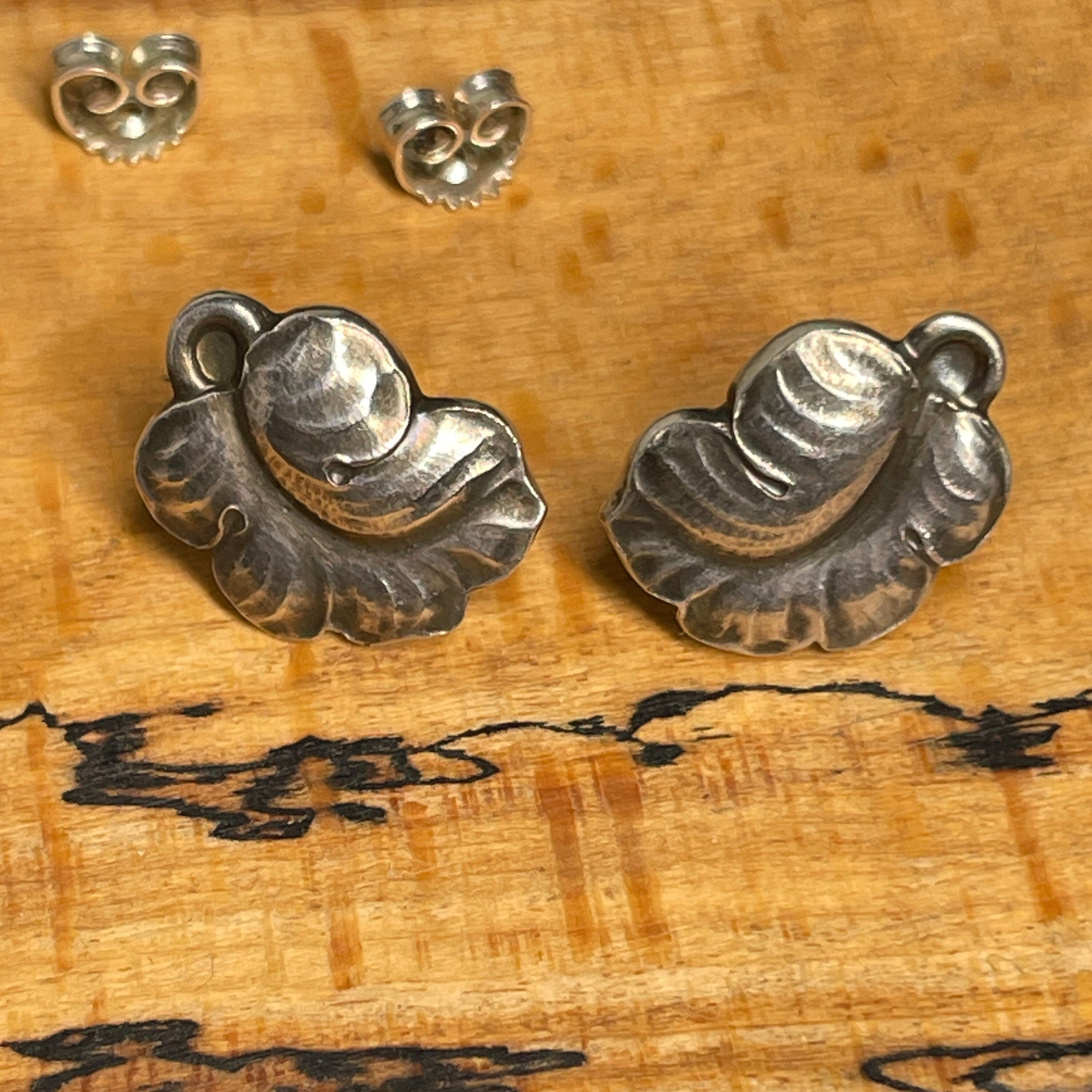 Vintage Georg Jensen Sterling Silver Stud earrings, no. 50 B