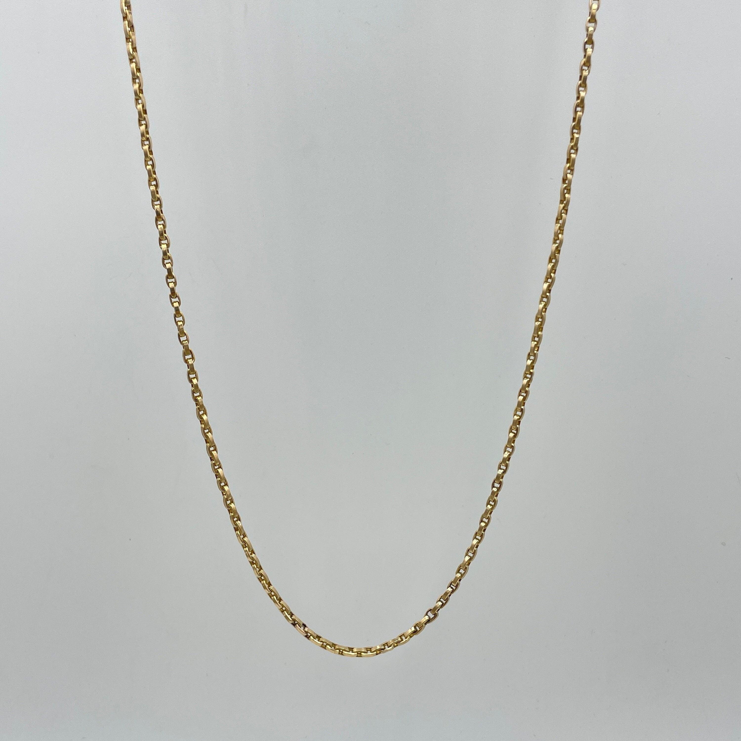 RESERVED FOR TARA Antique 9ct Gold belcher link chain necklace