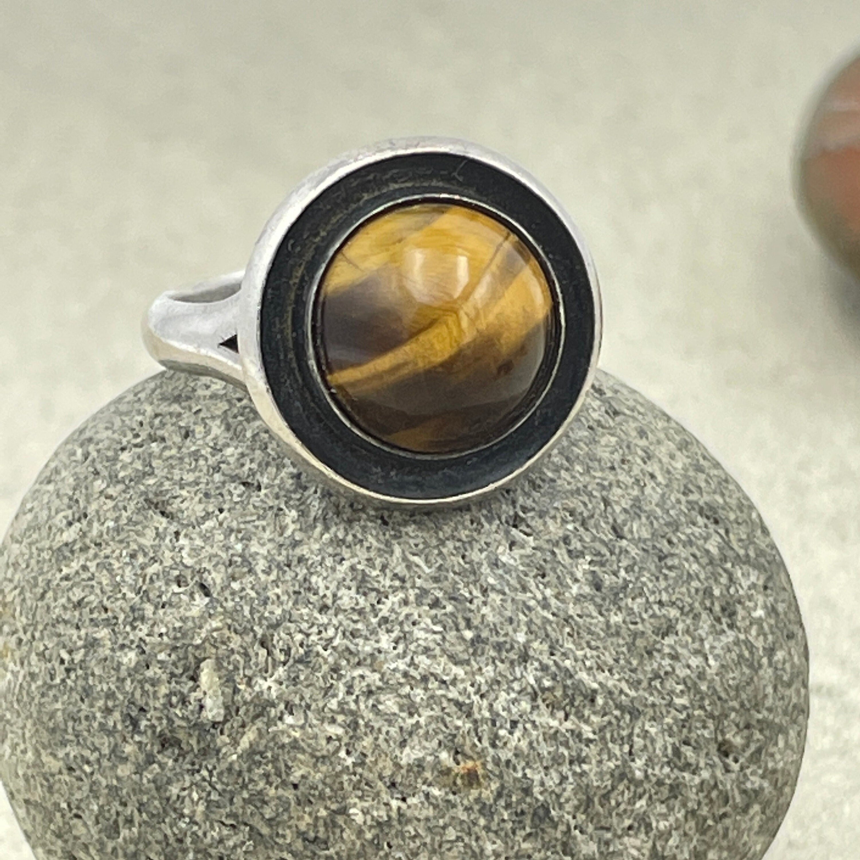 N e from sterling silver tigers eye ring, niels erik from danish silver ring