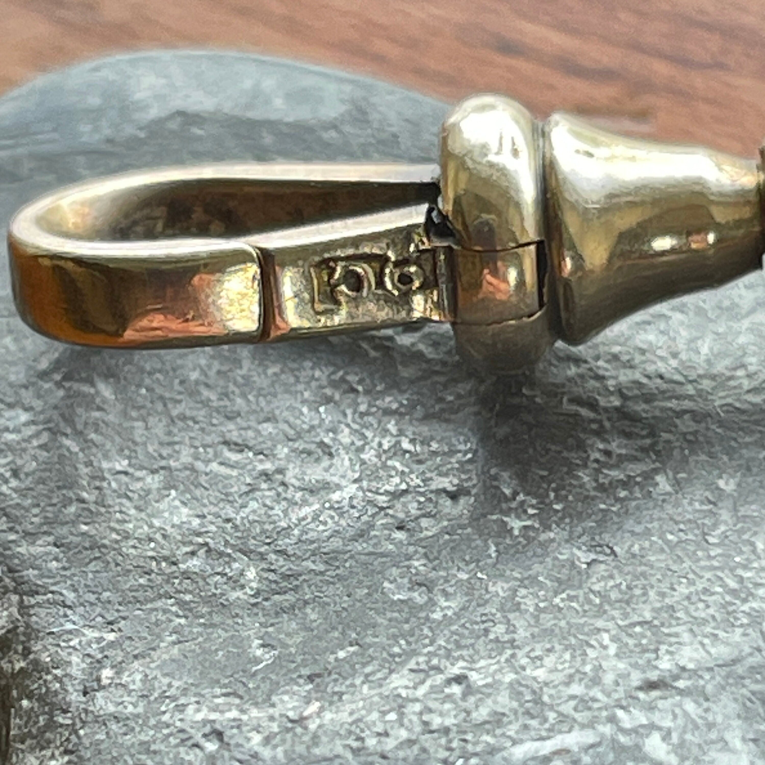 Antique 9ct gold, dog clip, pendant, charm