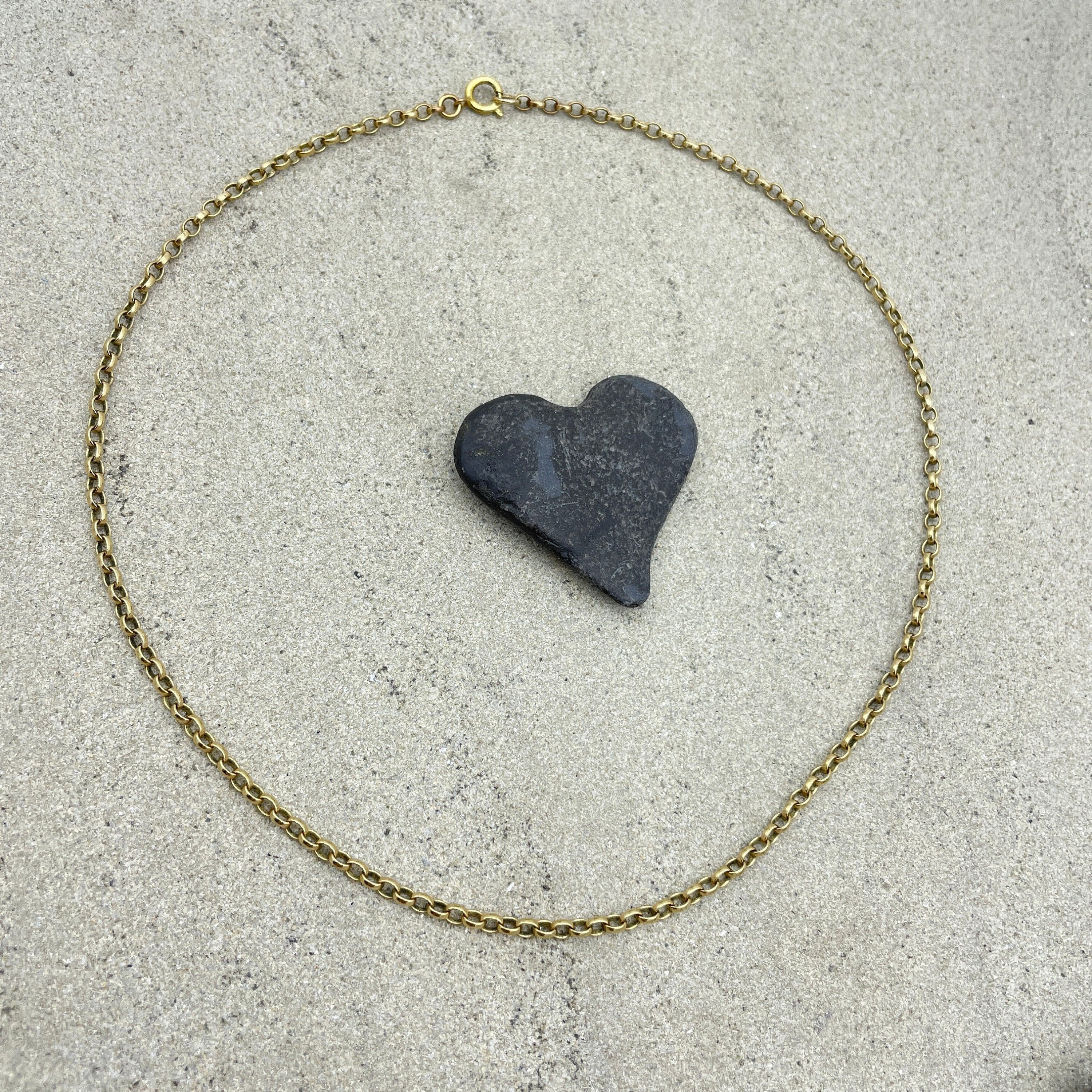 Vintage 9ct gold belcher link chain. 15 inch/ 38cm long 4.6 grams