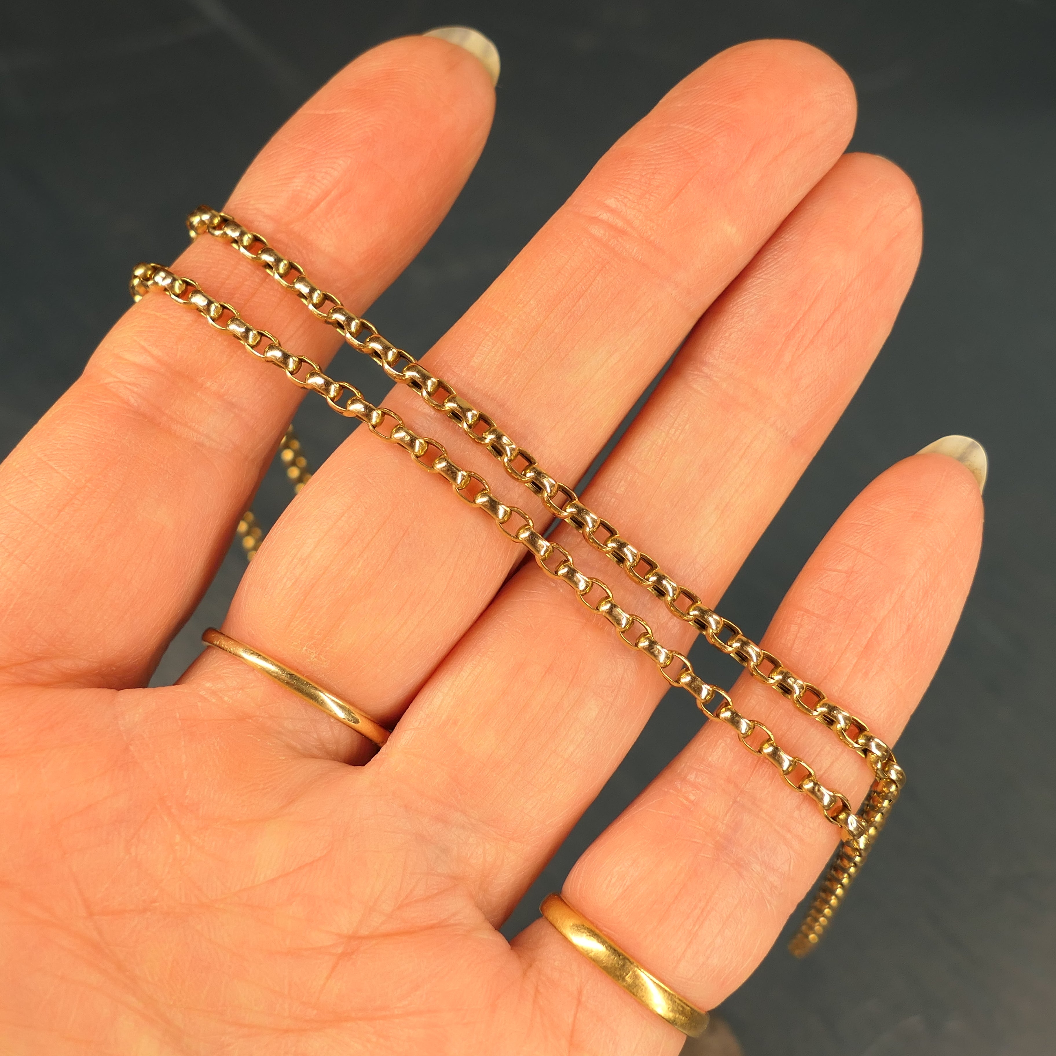 9ct Gold Belcher Link Chain, 5.4 Grams