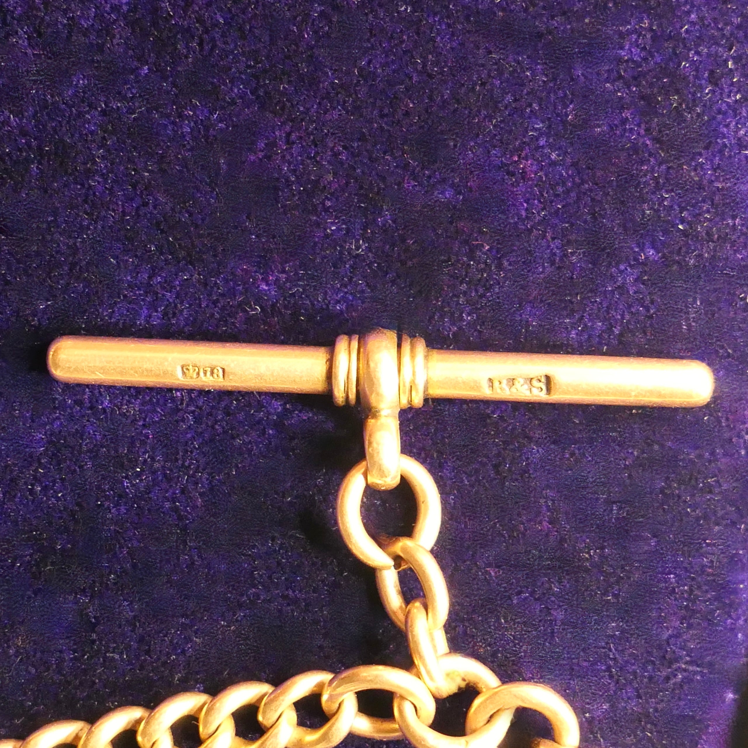 Antique 18ct Gold Albert Watch Chain, 53.5 grams