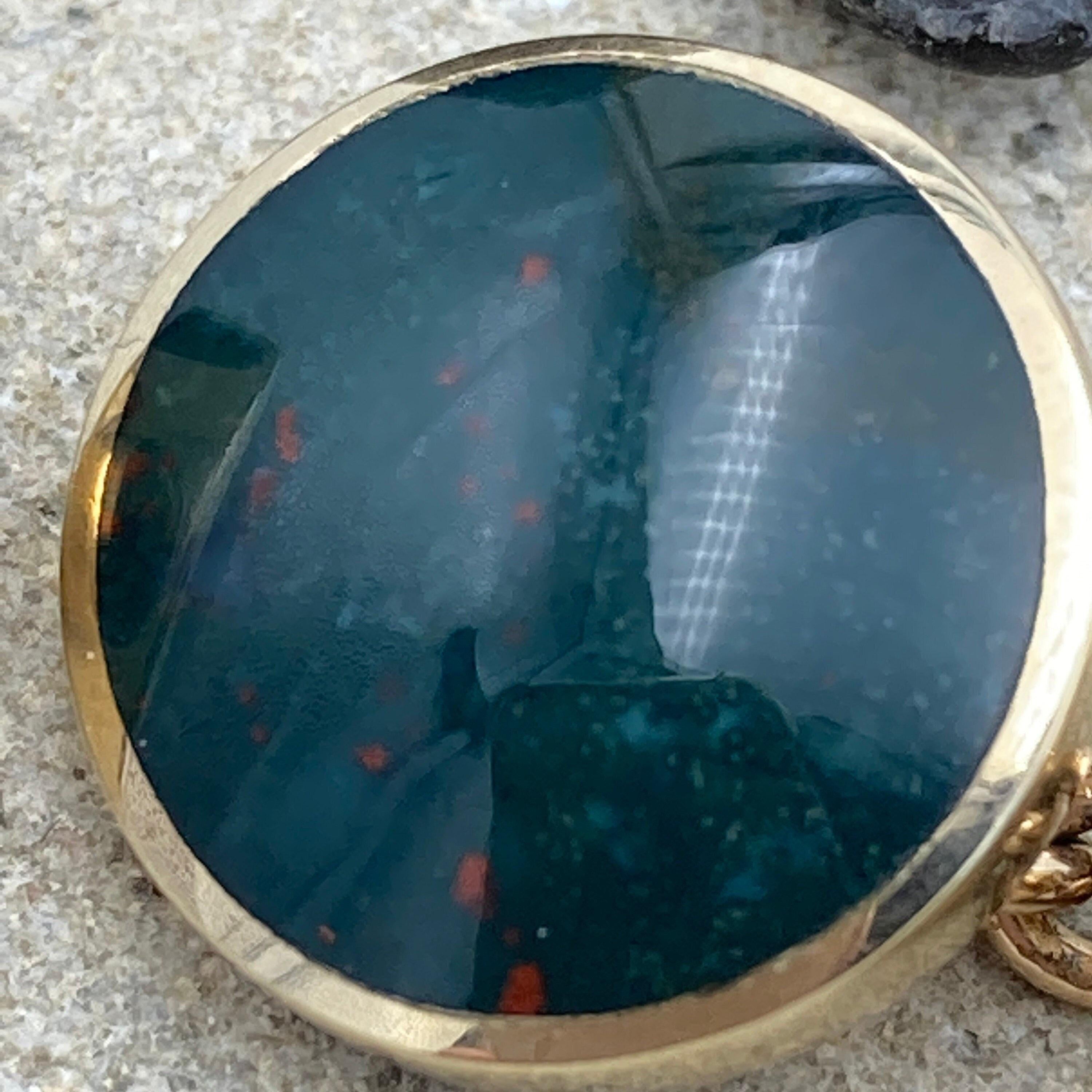 9ct Gold Bloodstone cufflinks