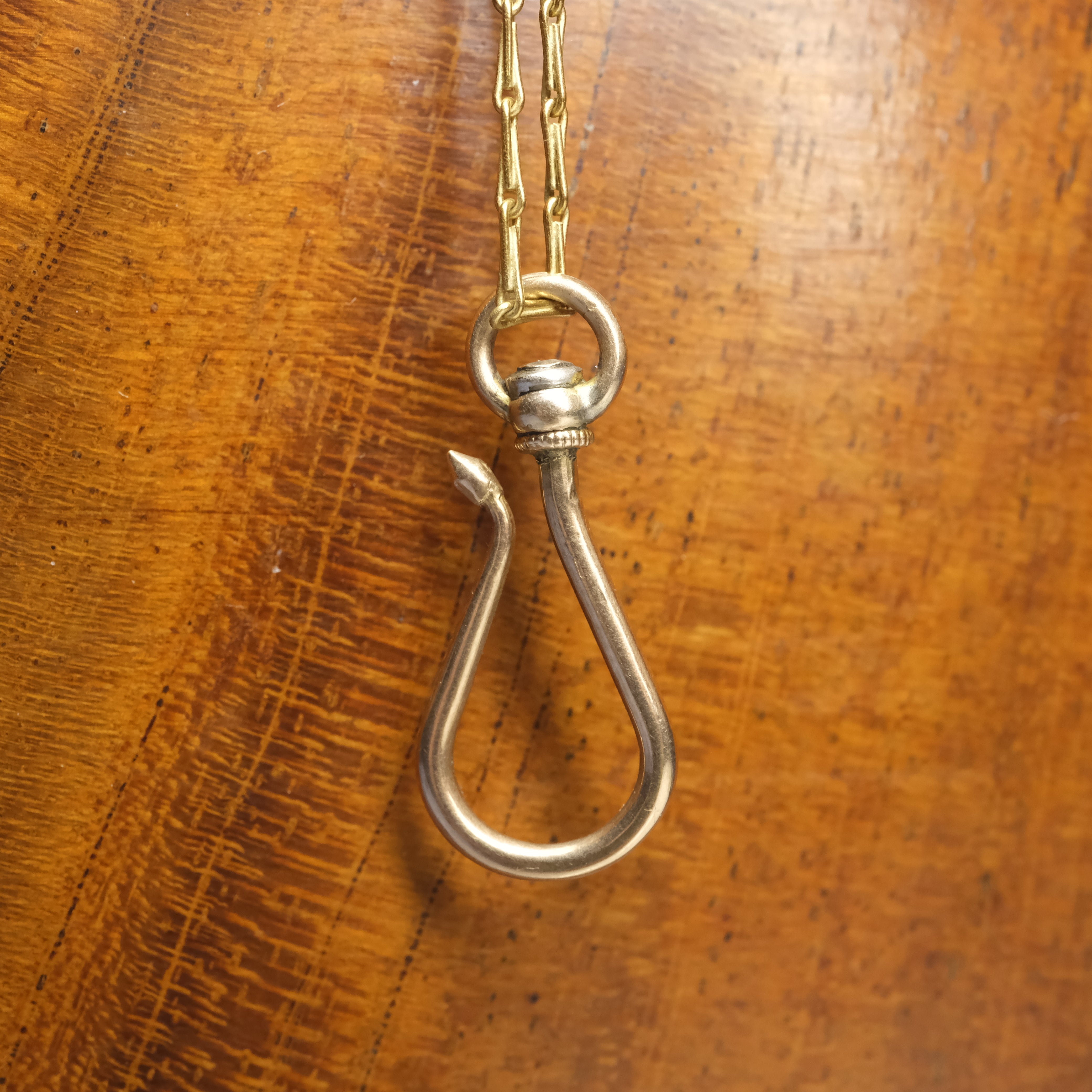 Antique 9ct Gold Shepherds Hook Fob Pendant