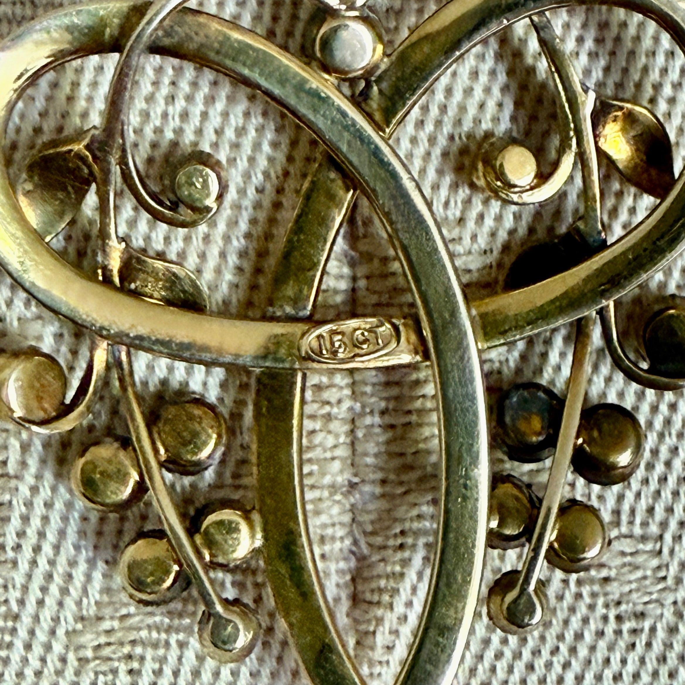 Antique, Art Nouveau, 15ct Gold & Split Pearl Drop Pendant