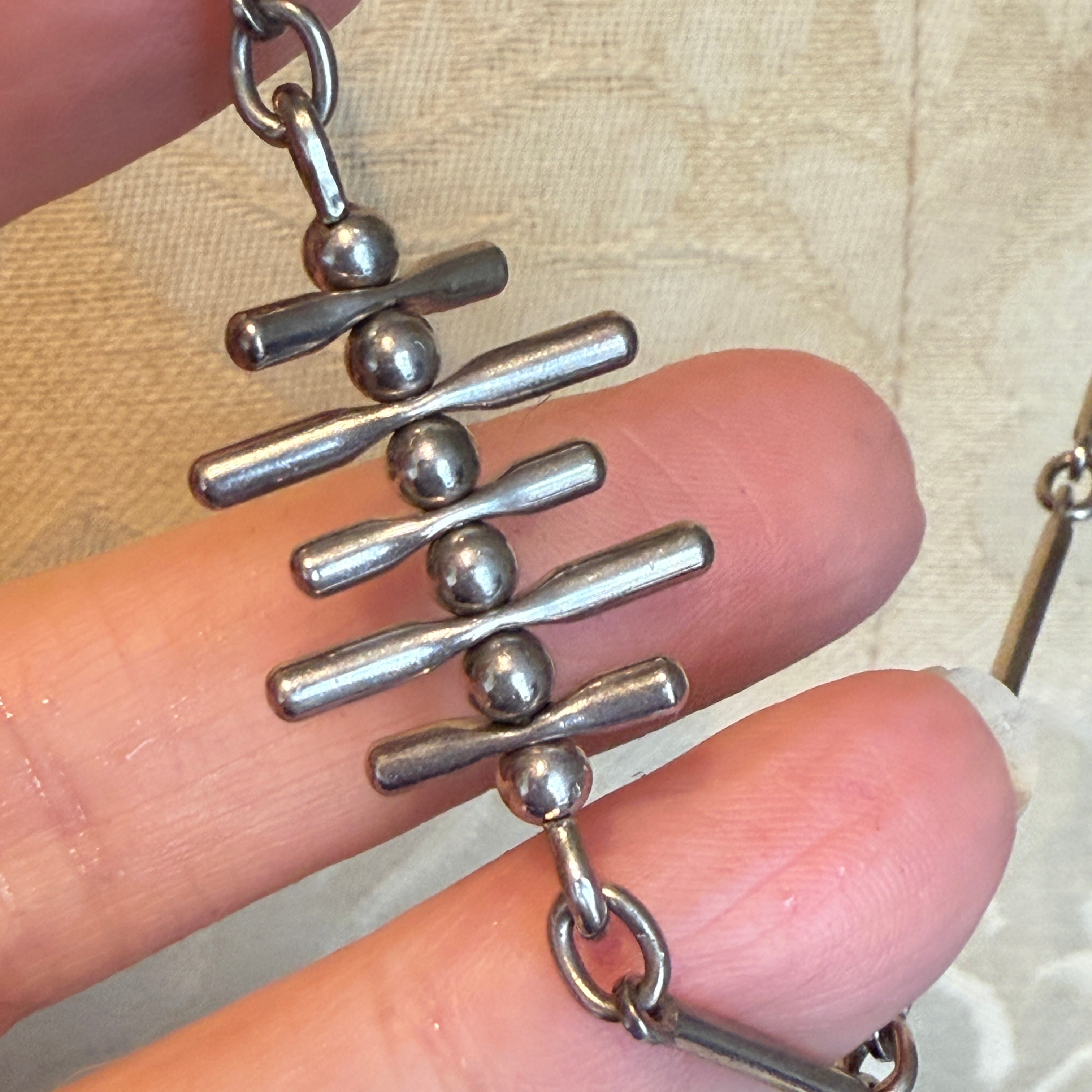 Vintage, Sterling Silver, Orlando Orlandini for Uno A Erre of Italy, Modernist Necklace