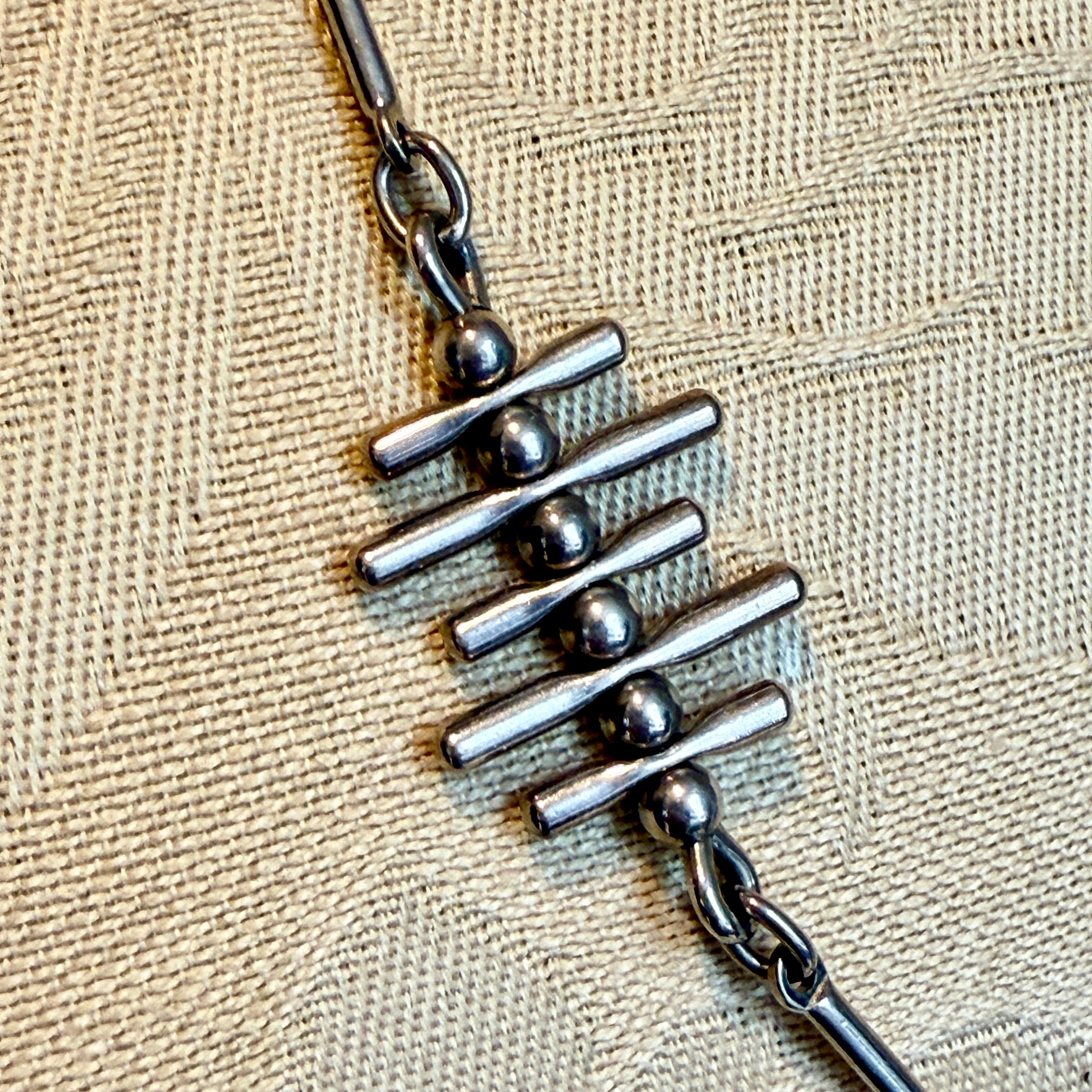 Vintage, Sterling Silver, Orlando Orlandini for Uno A Erre of Italy, Modernist Necklace