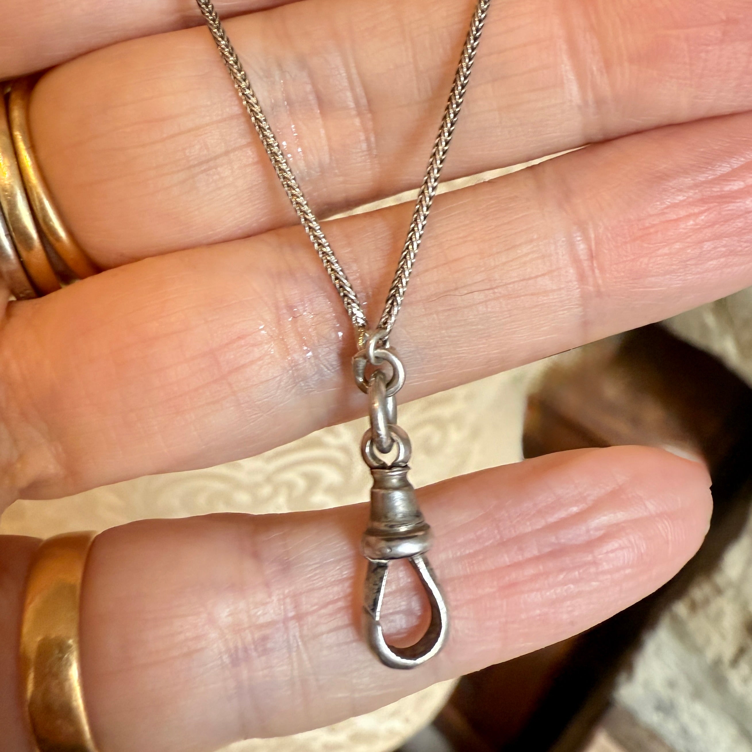 Antique, Silver, Fancy Longuard Chain Necklace, c1900