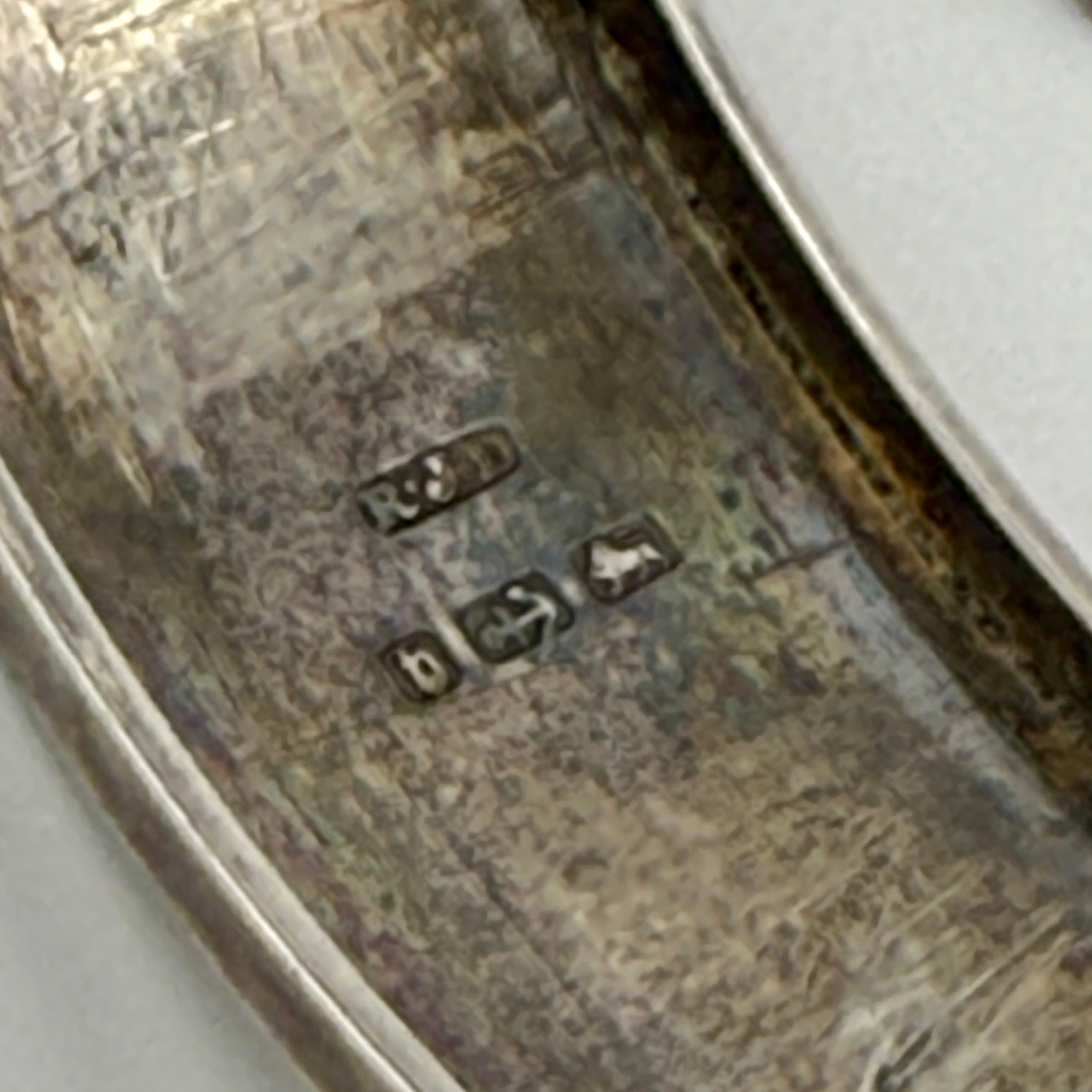 Victorian Sterling Silver Hinged Bangle, Hallmarked 1876