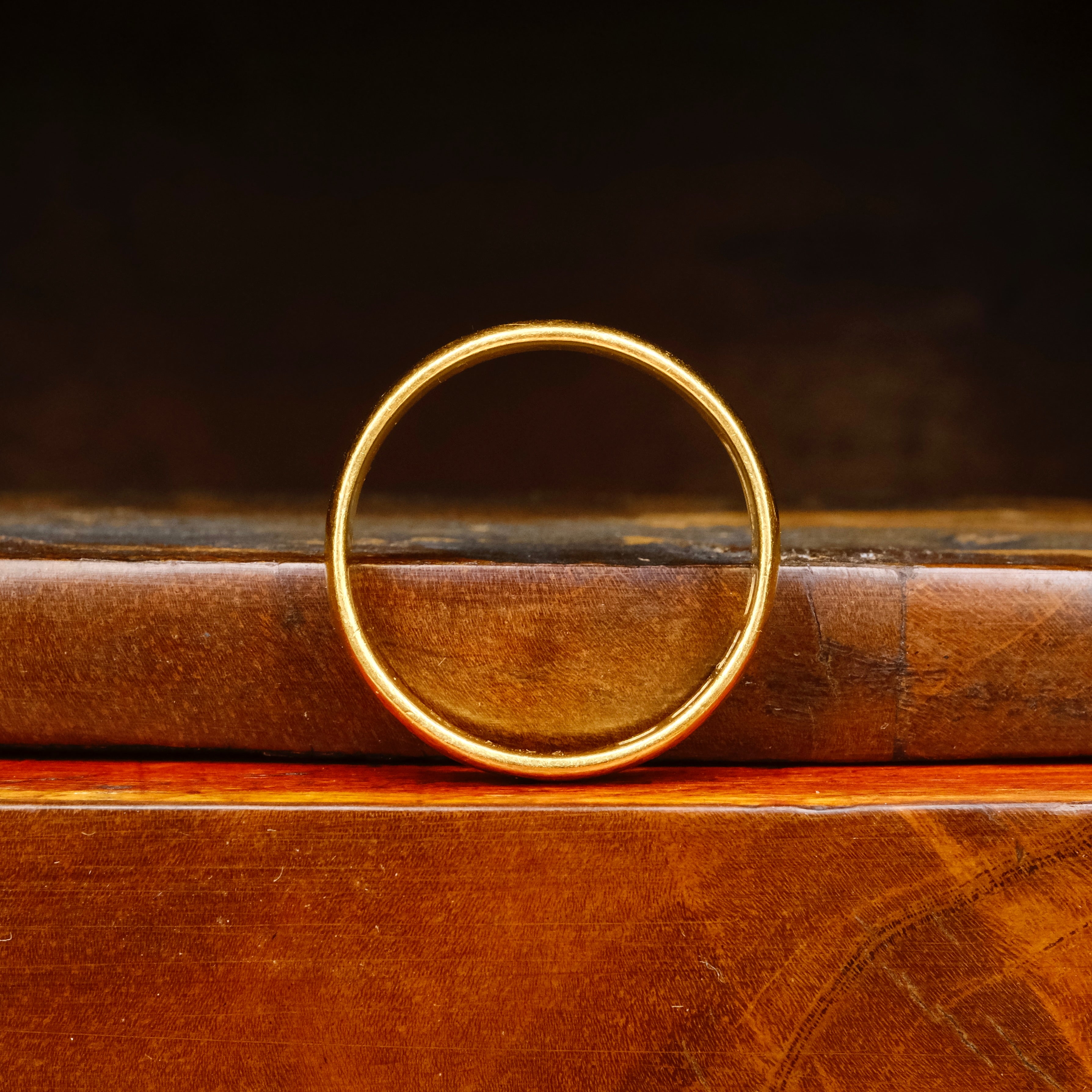 1930s Gents 22ct Gold Wedding Band Ring, 5.2 Grams