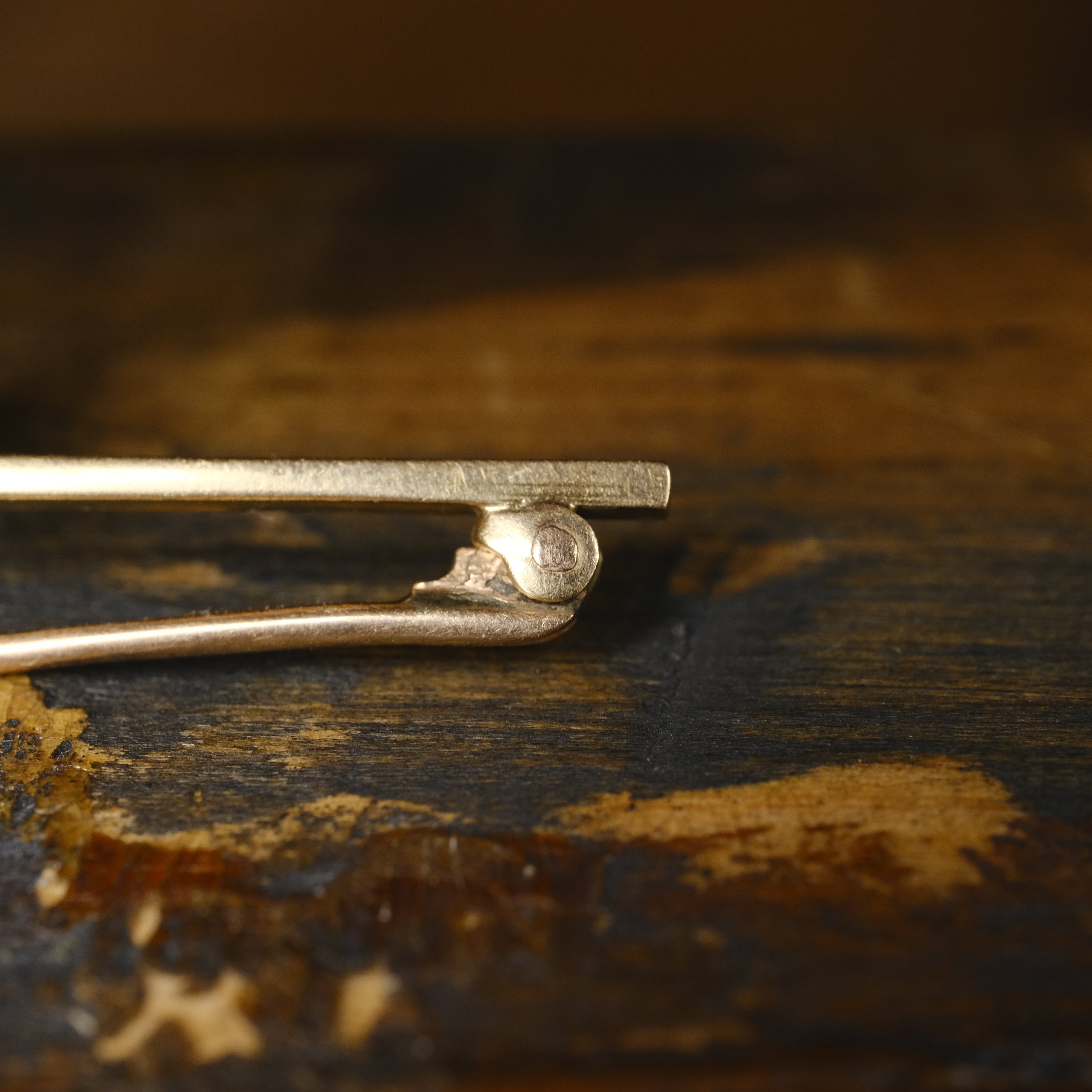 Edwardian, 15ct Gold, Old Cut Diamond & Pearl Clover Leaf Brooch
