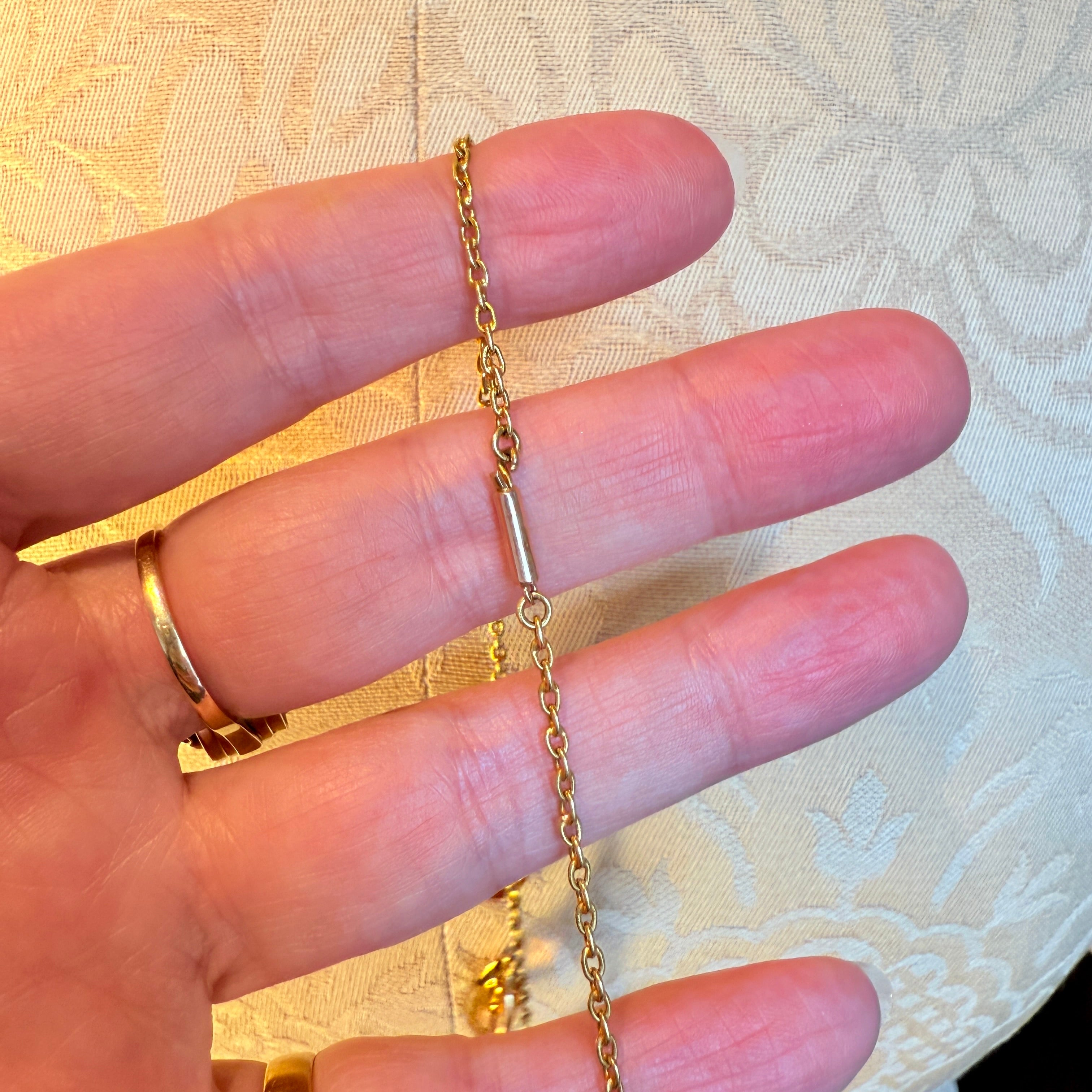 Antique 18ct Gold, Citrine Fringe Necklace