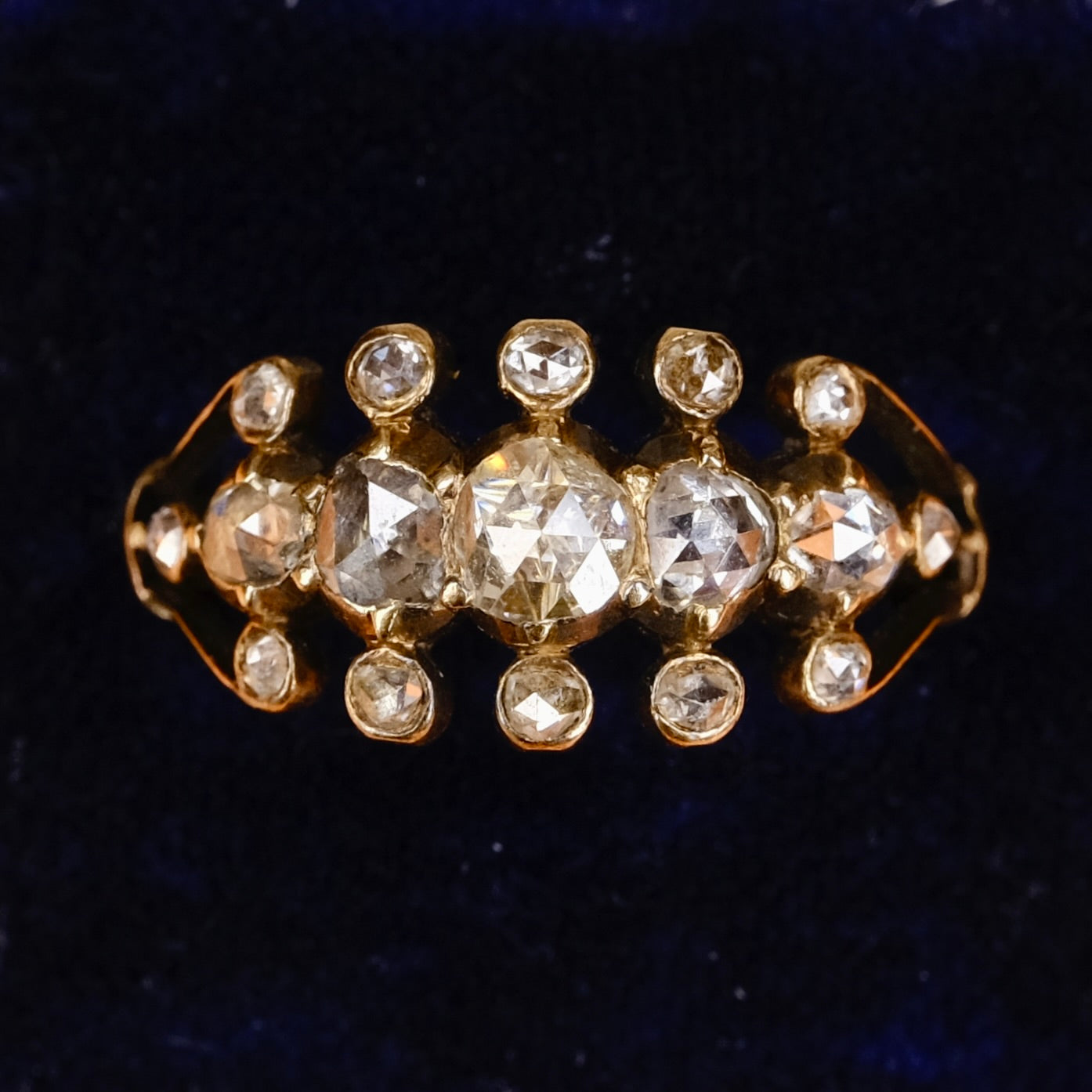 Antique, Georgian Rose Cut Diamond, Gold Ring