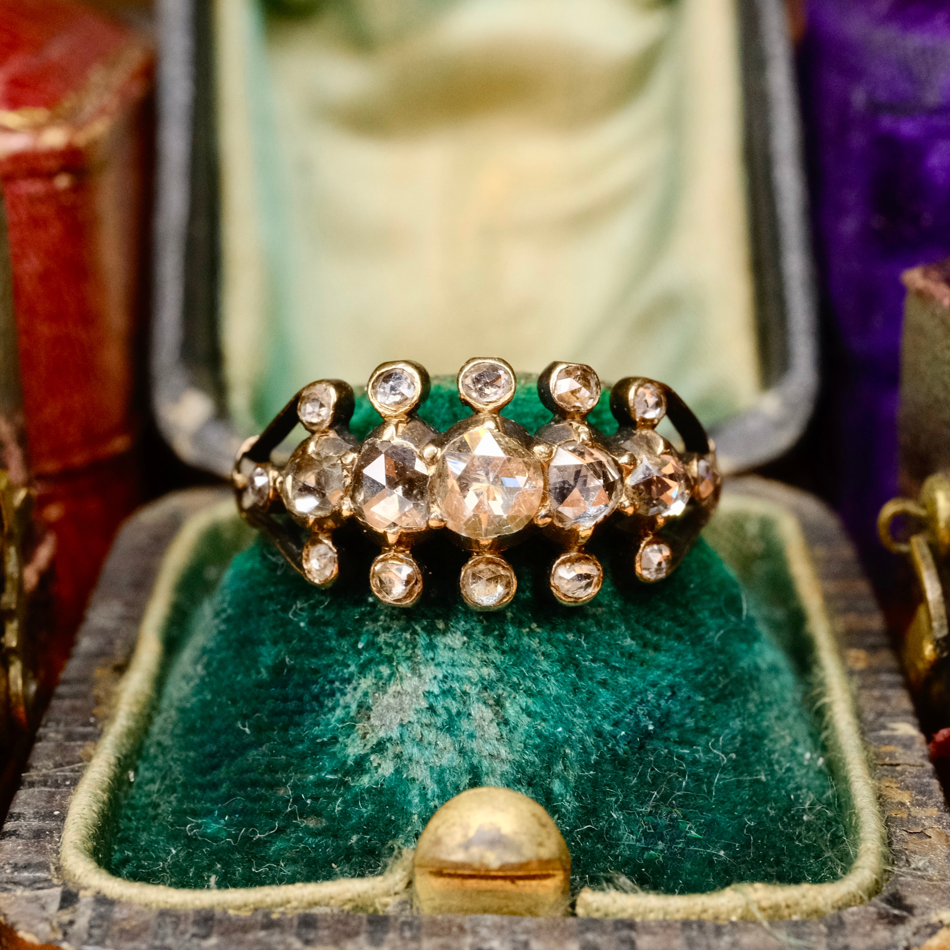 Antique, Georgian Rose Cut Diamond, Gold Ring