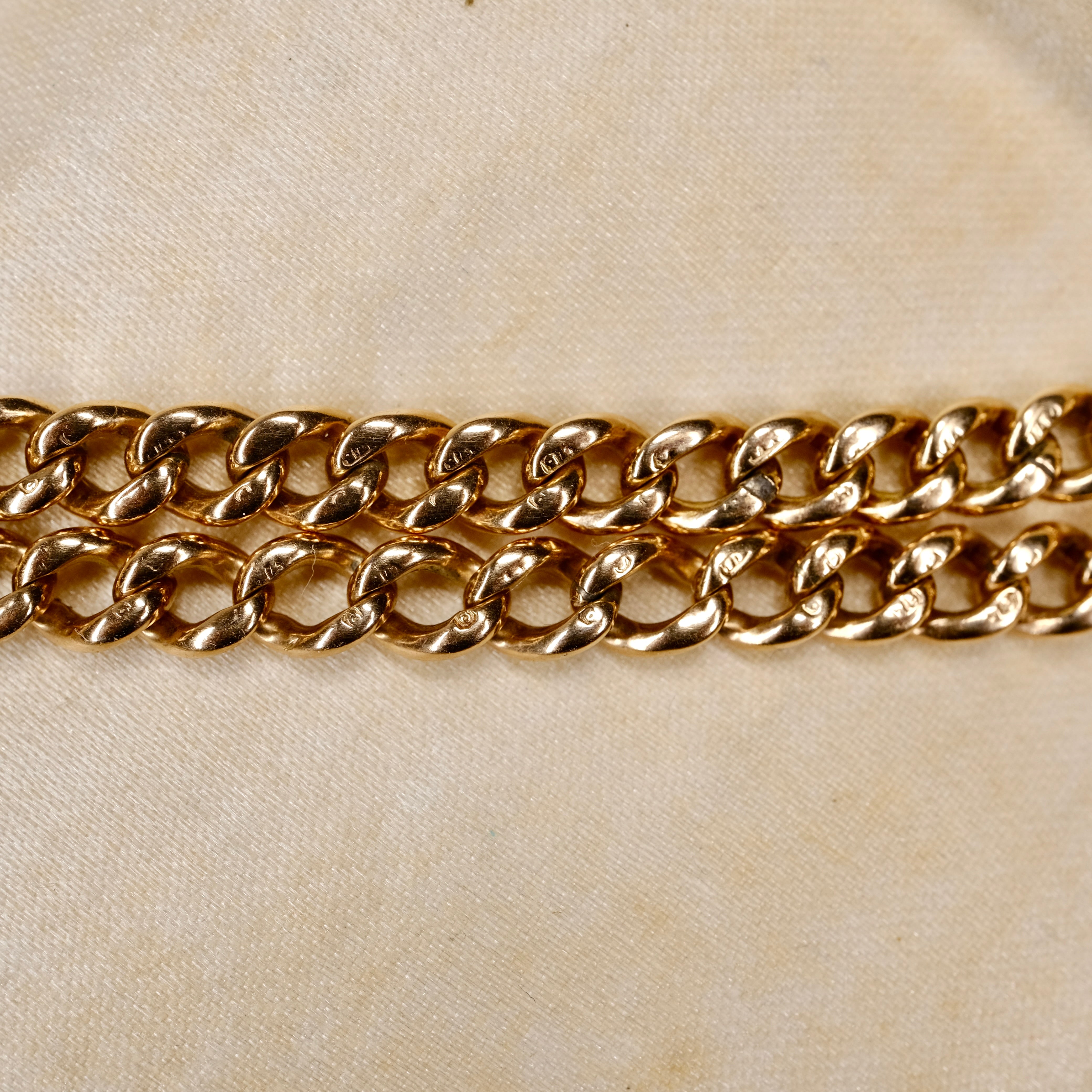 Antique 9ct Rose Gold, Albert Watch Chain Necklace, 27 Grams