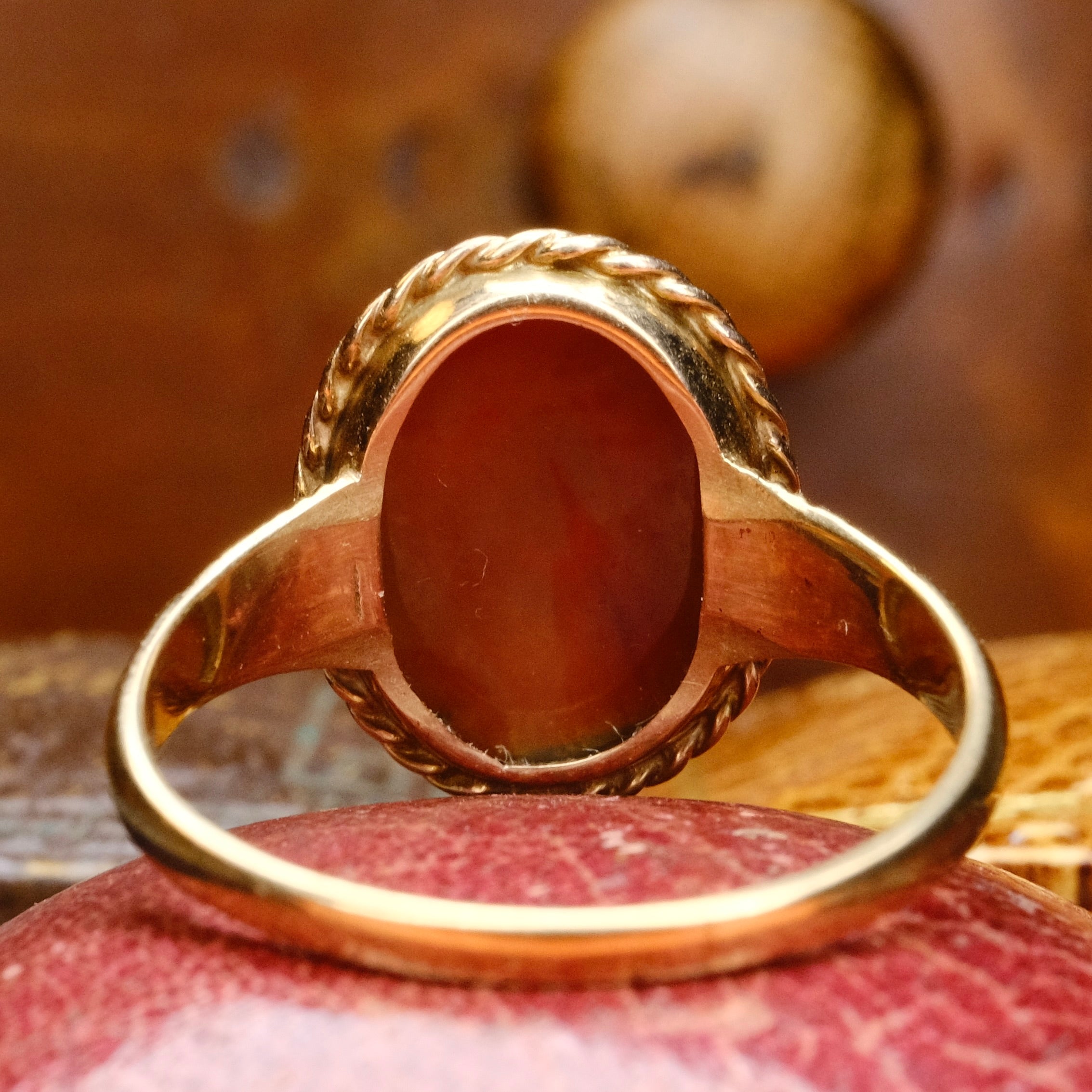 Antique 14ct Gold, Sardonyx, Seal Ring