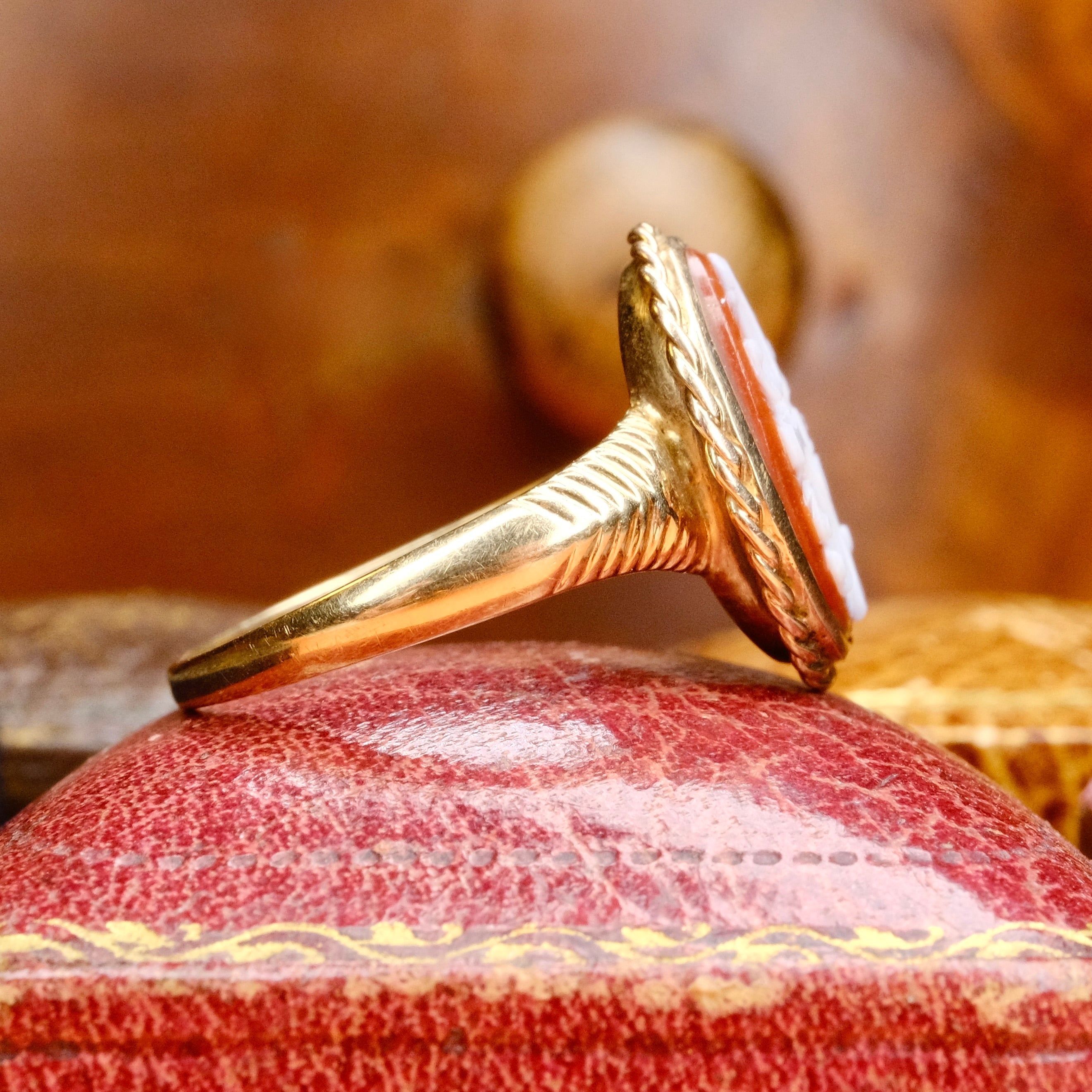 Antique 14ct Gold, Sardonyx, Seal Ring