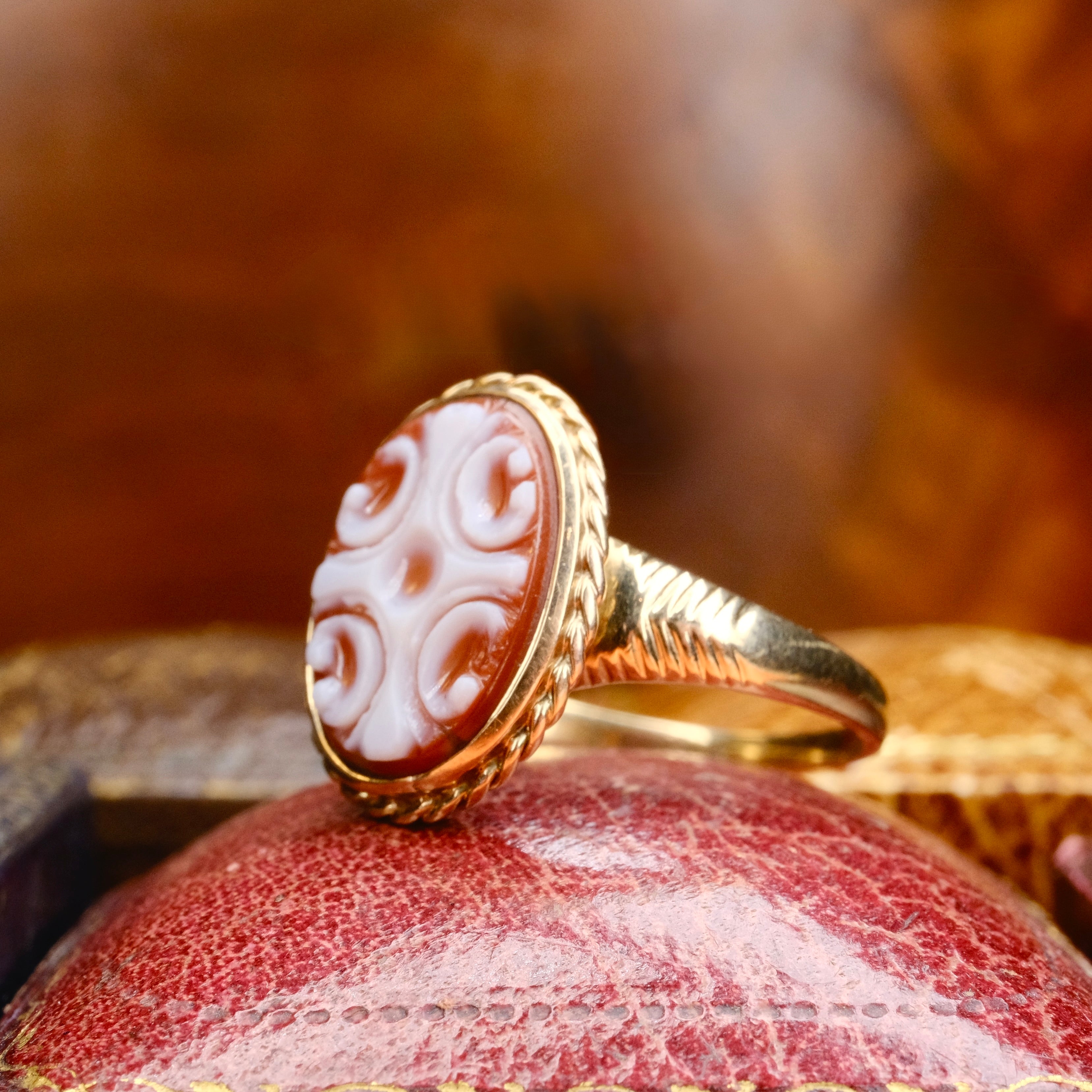 Antique 14ct Gold, Sardonyx, Seal Ring