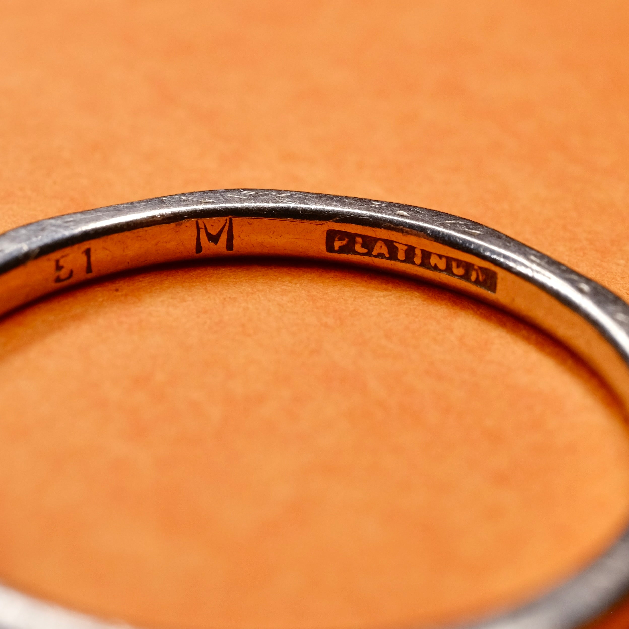 1930s, Art Deco, Platinum, Faceted, Band Ring