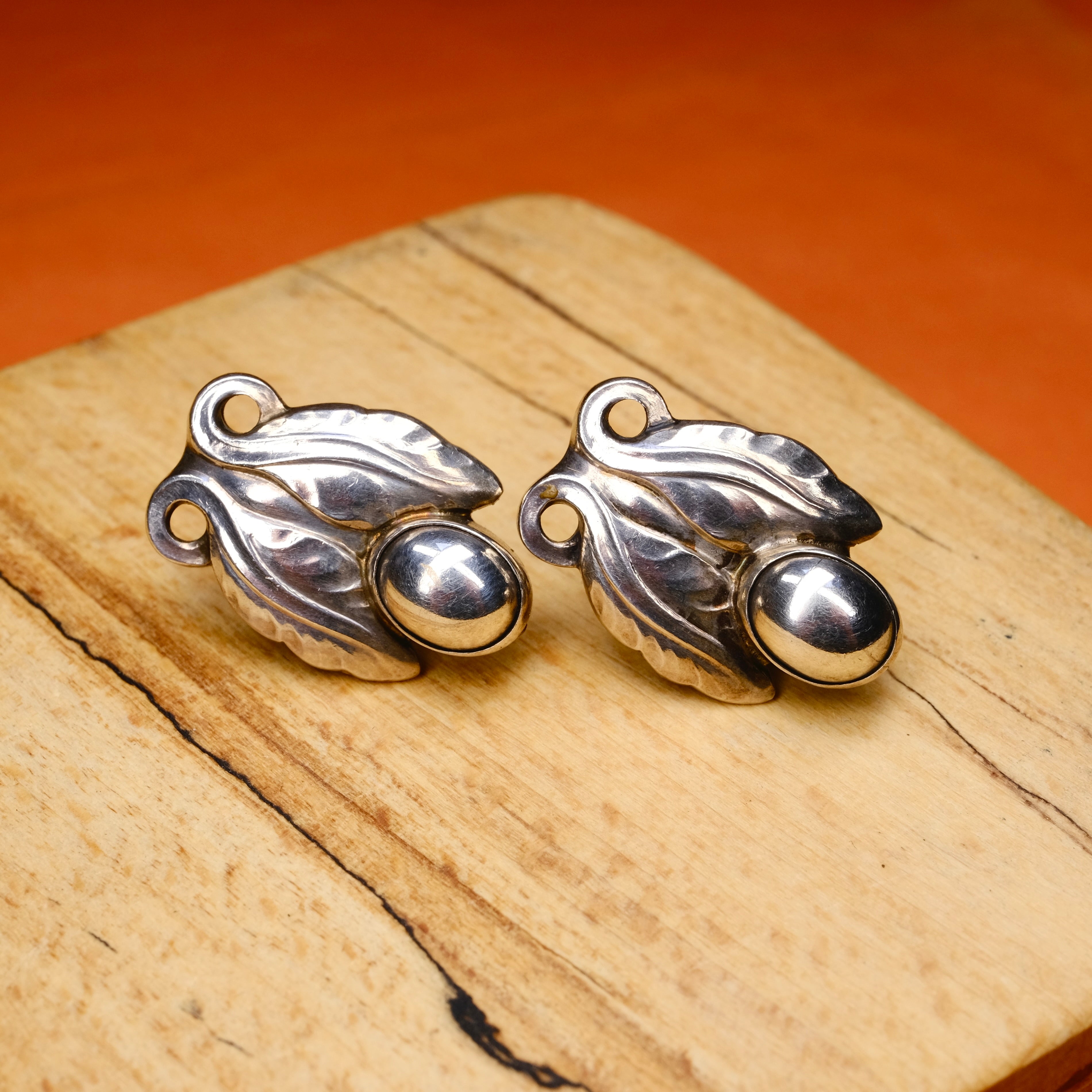 Vintage Georg Jensen, Sterling Silver, Earrings No. 108