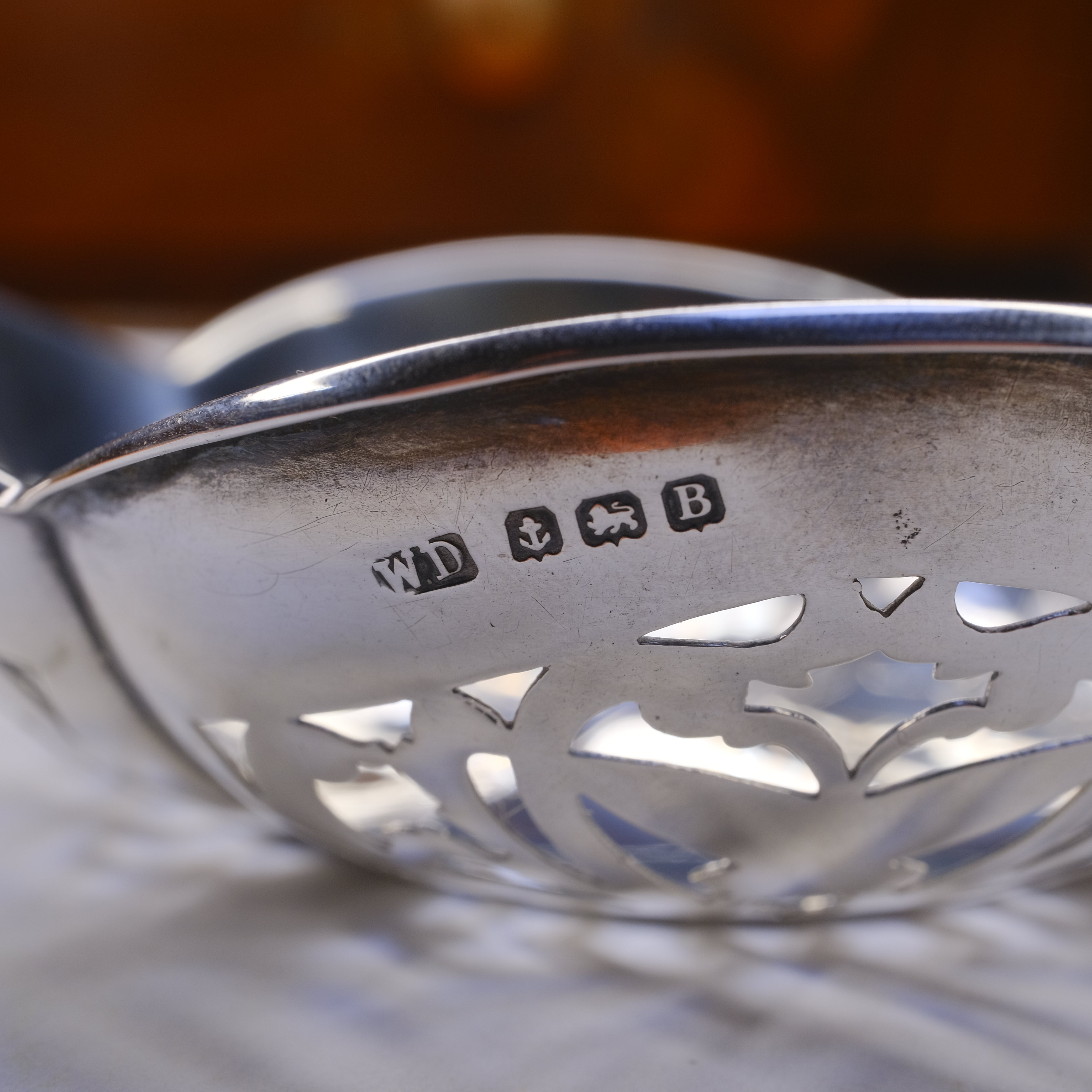 Antique Sterling Silver Butterfly Trinket Dish, William Devenport, Hallmarked in 1926