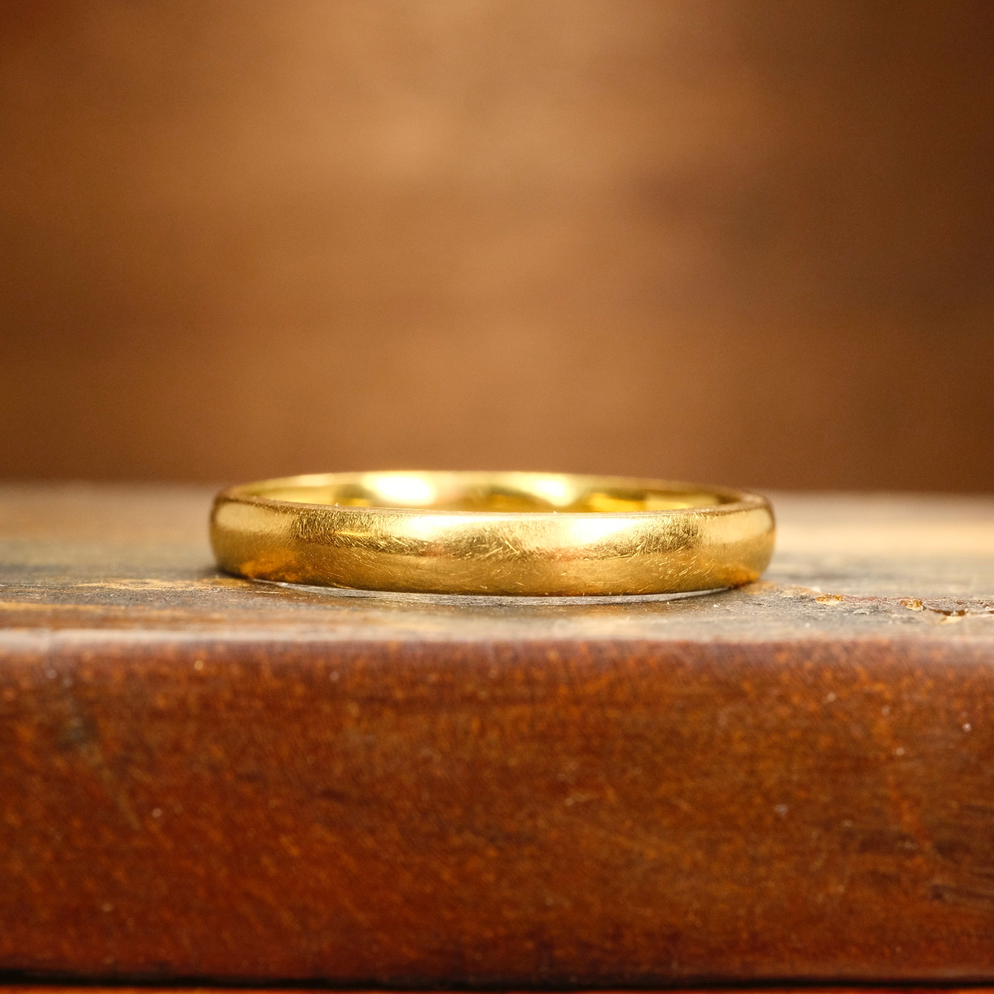 1920's, Vintage 22ct Gold Wedding Band Ring