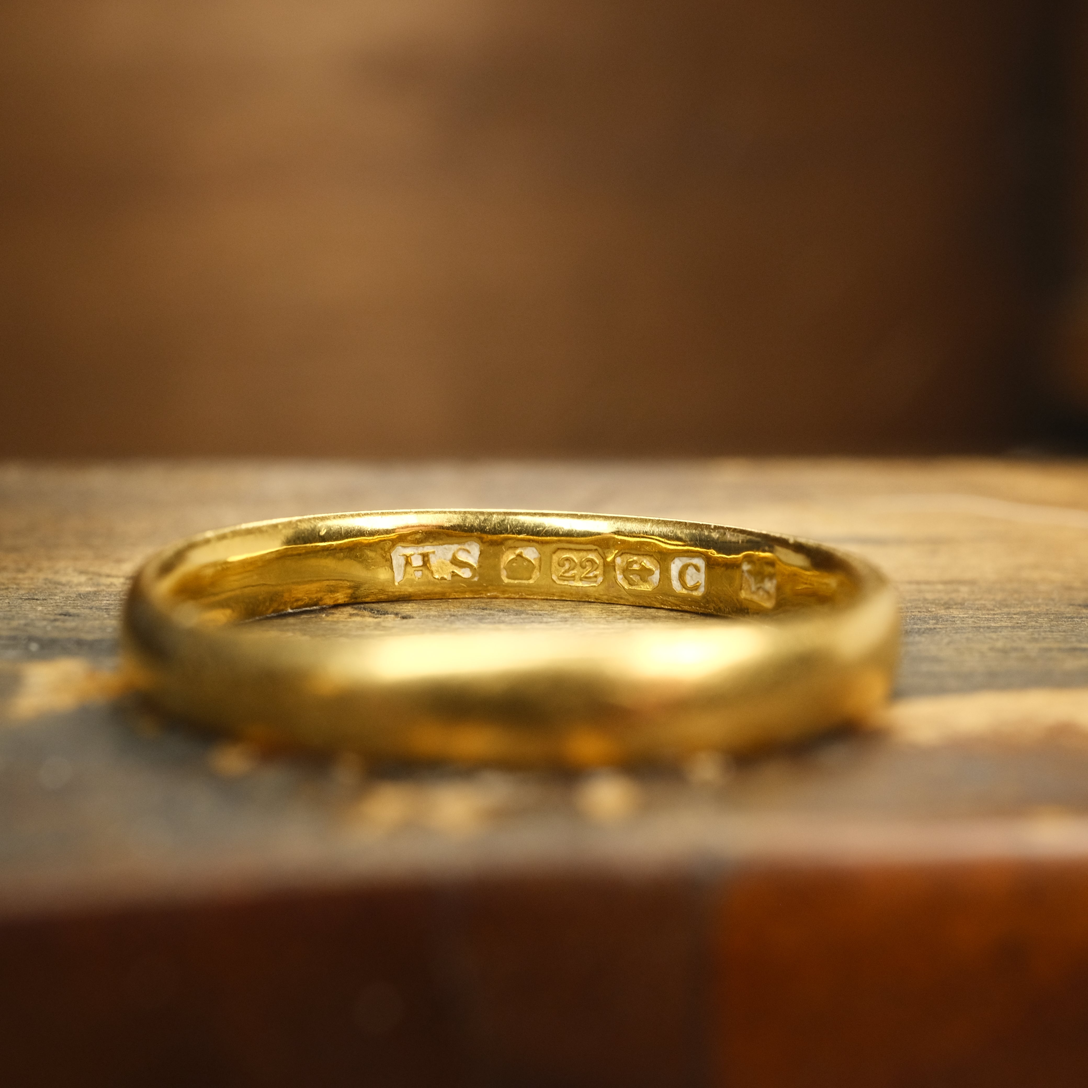 1920's, Vintage 22ct Gold Wedding Band Ring