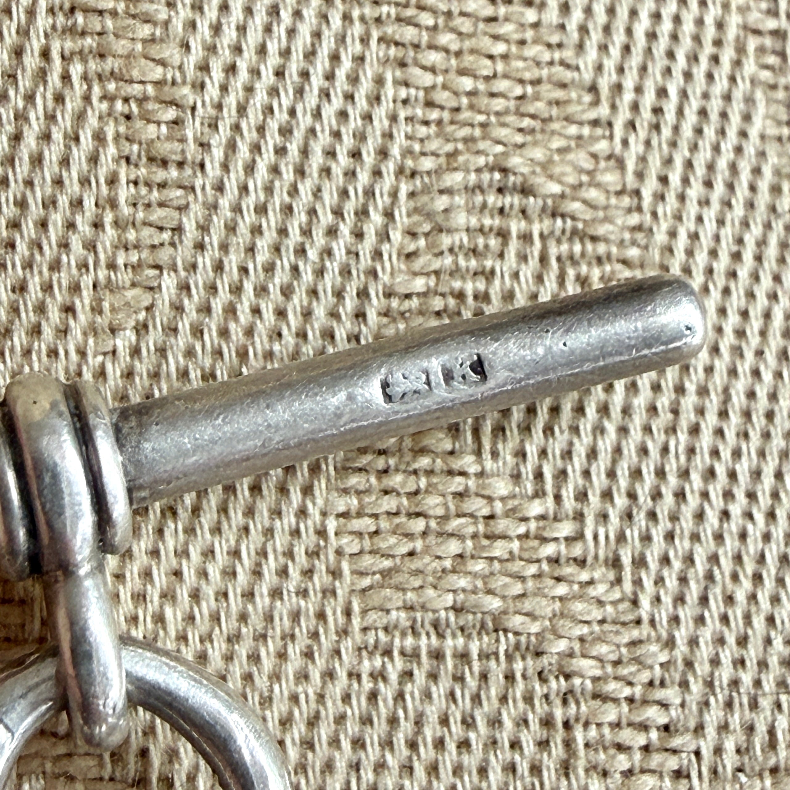 Vintage Art Deco Period, Sterling Silver, Graduated Double Albert Watch Chain, 37 grams