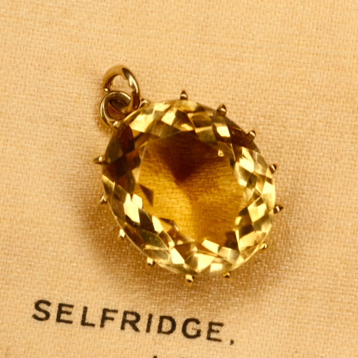 Antique, 9ct Gold, Citrine Pendant