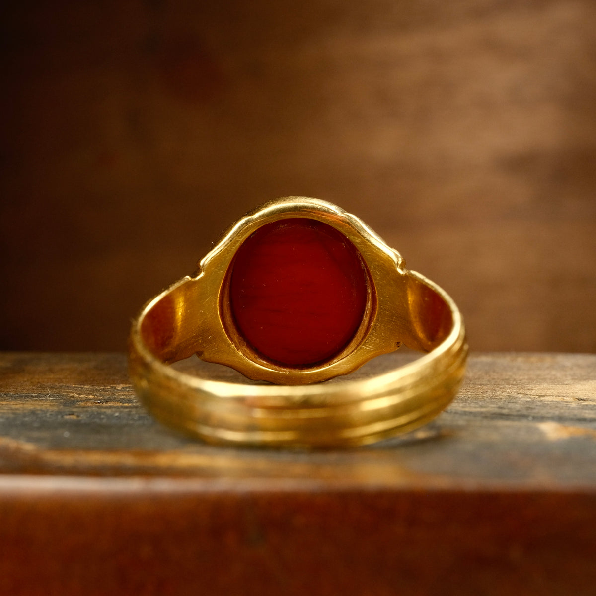 Antique, Gents, Victorian 18ct Gold, Carnelian Signet Ring, Hallmarked in 1893