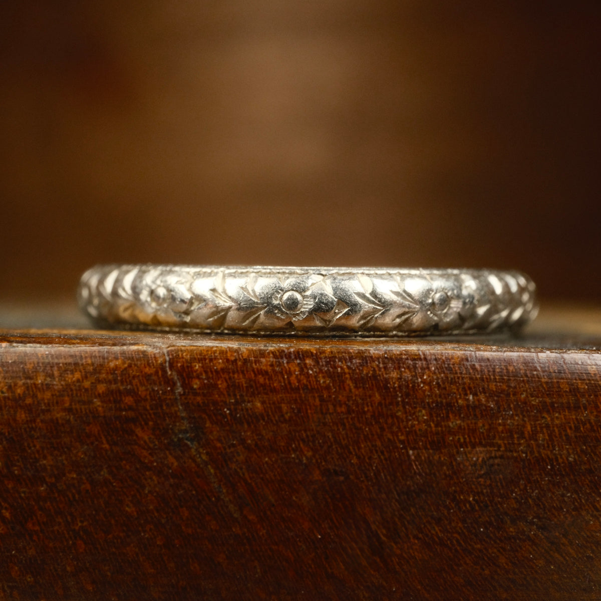 Art deco, Platinum Orange Blossom Band Ring