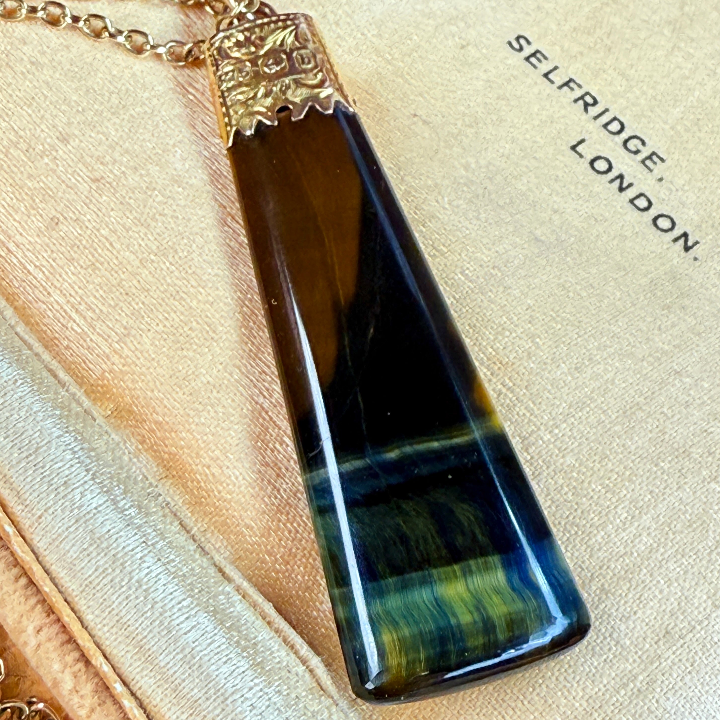 Antique, Edwardian 9ct Gold Hand Engraved Fob Pendant Necklace, Hallmarked 1901