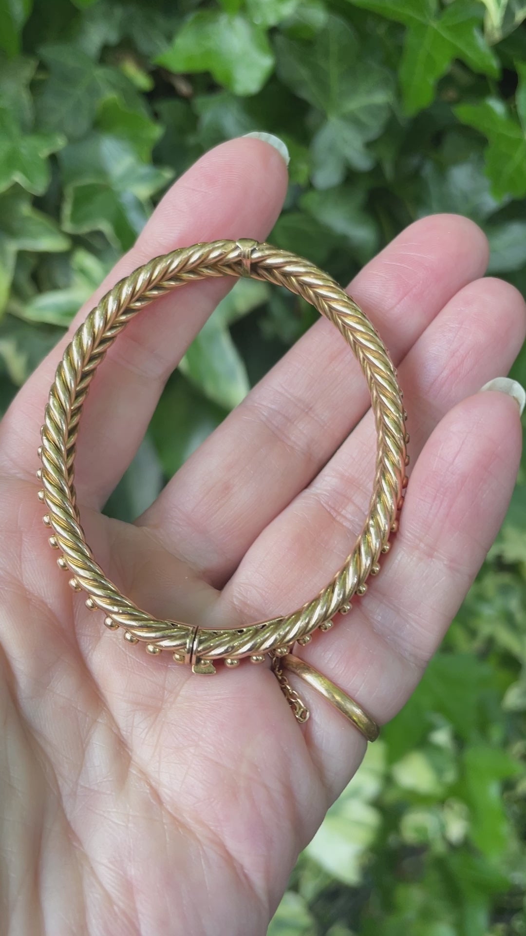 Victorian 15ct Gold, Braided Hinged Bangle, Bracelet, 22.5 grams