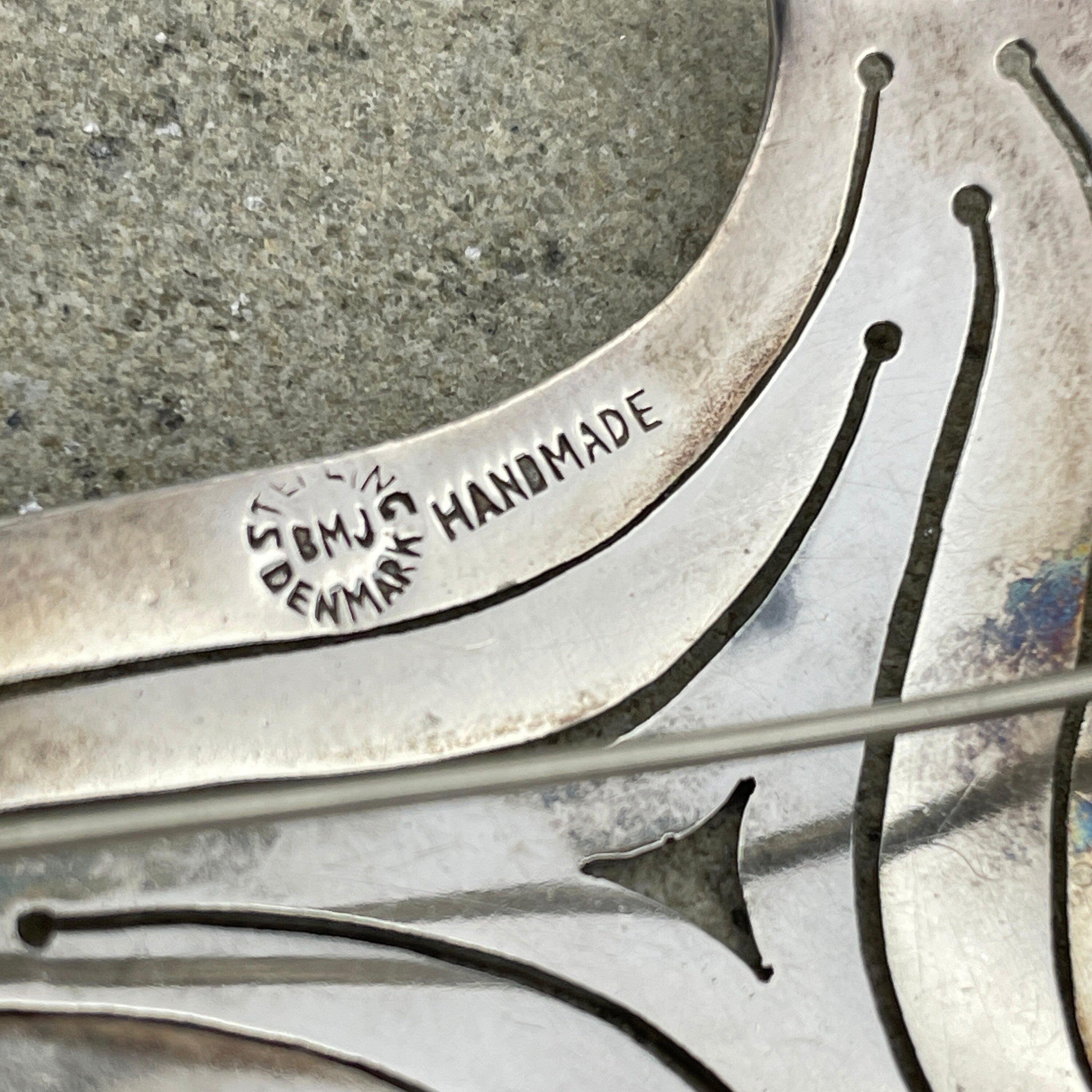 Danish silver brooch on sale