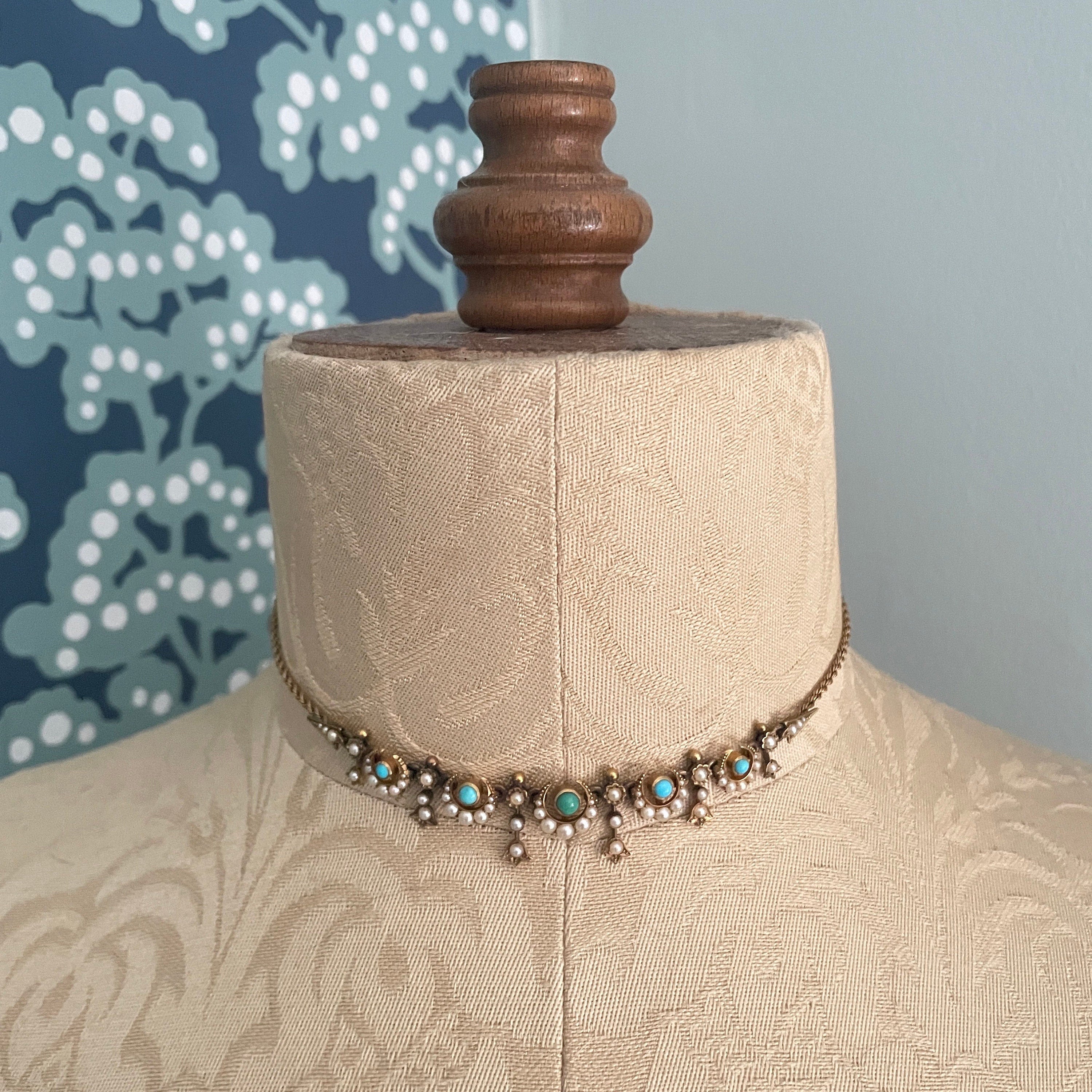 Turquoise crescent 2025 moon necklace