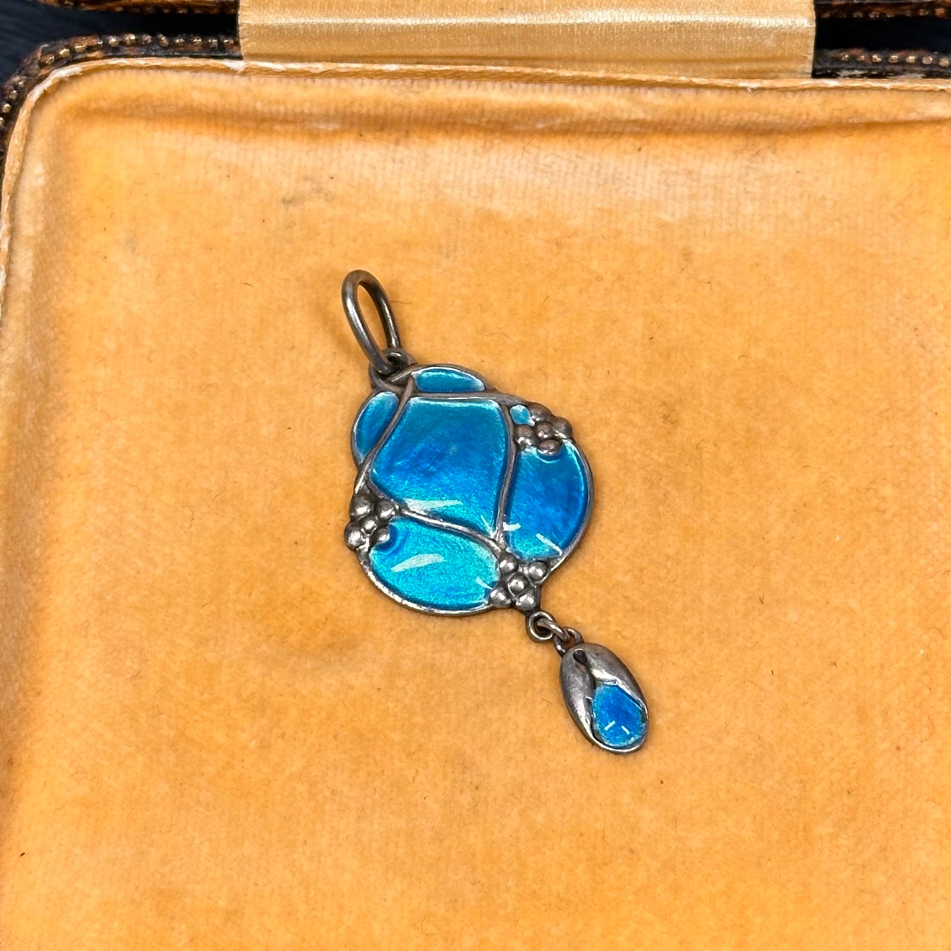 Murrle Bennet & Co Sterling Silver Enamel, Arts and Crafts Pendant