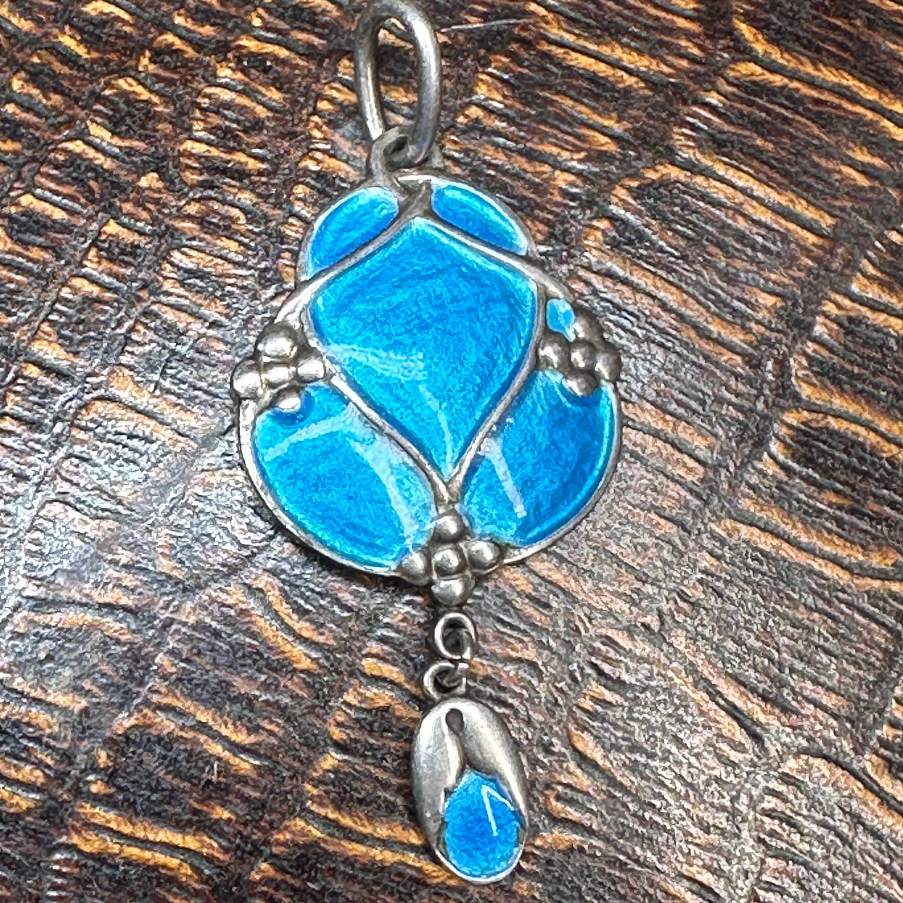 Murrle Bennet & Co Sterling Silver Enamel, Arts and Crafts Pendant